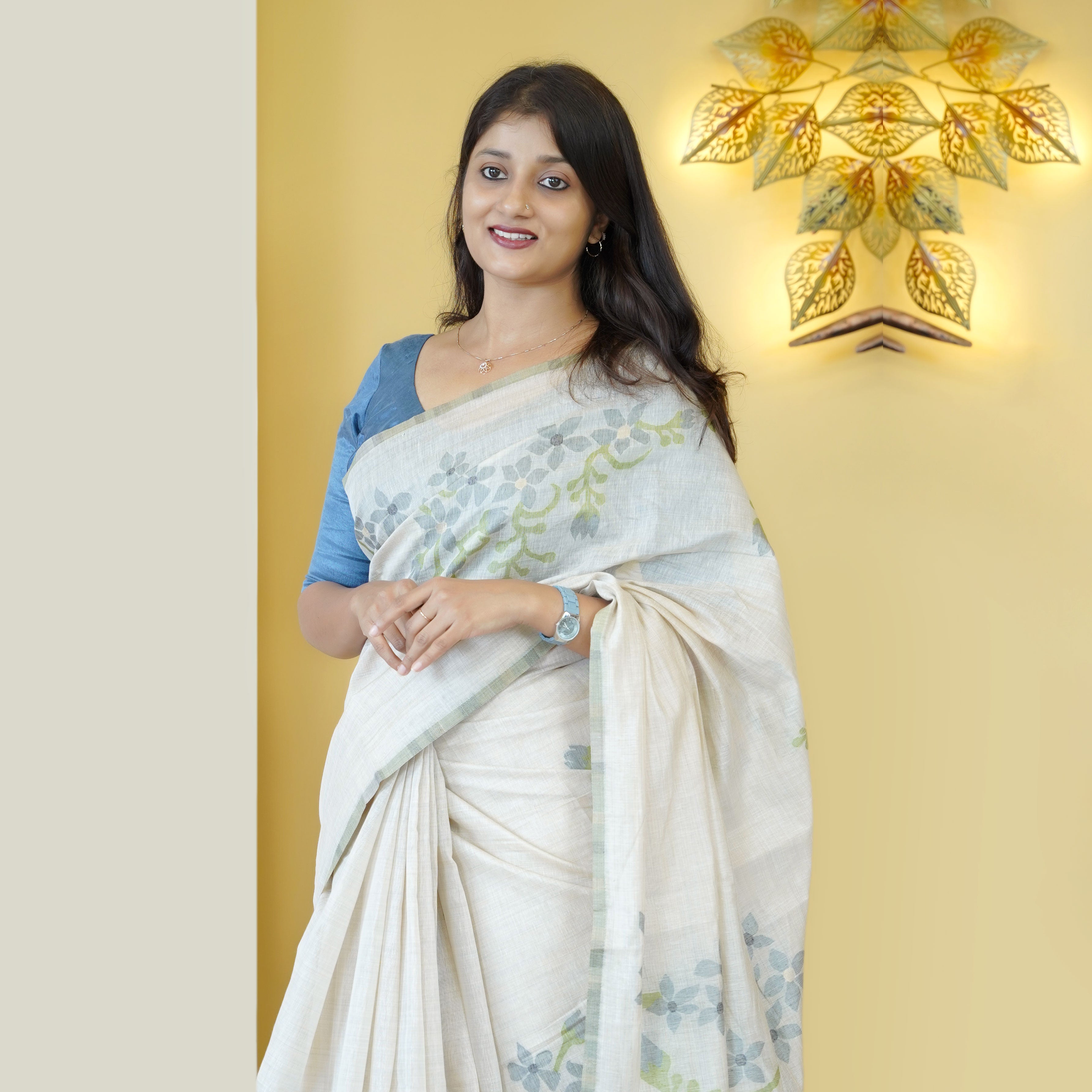 Load image into Gallery viewer, PASHMINA CHANDERI SAREE - 4808