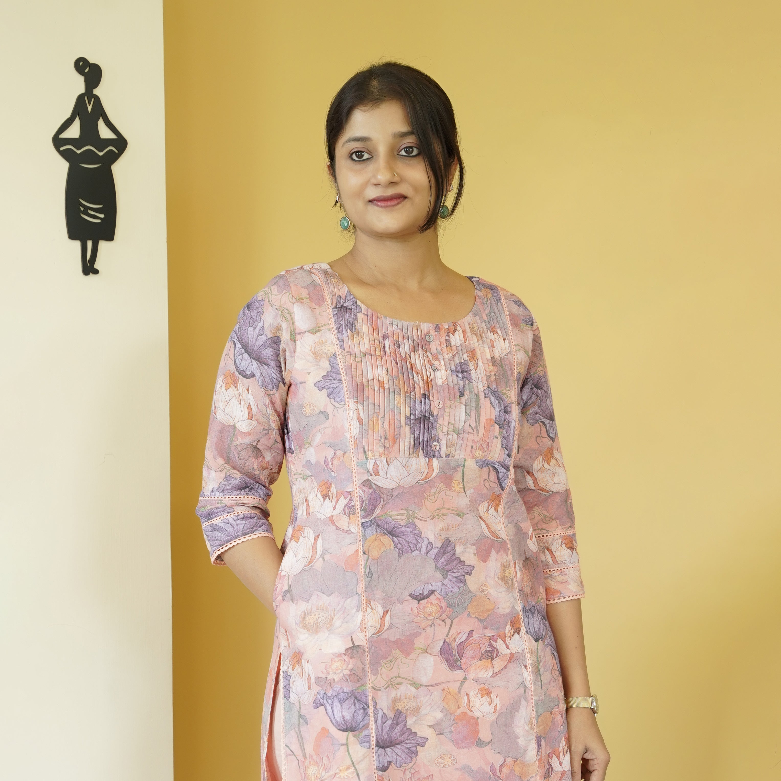 Load image into Gallery viewer, LINEN COTTON KURTI - 4977