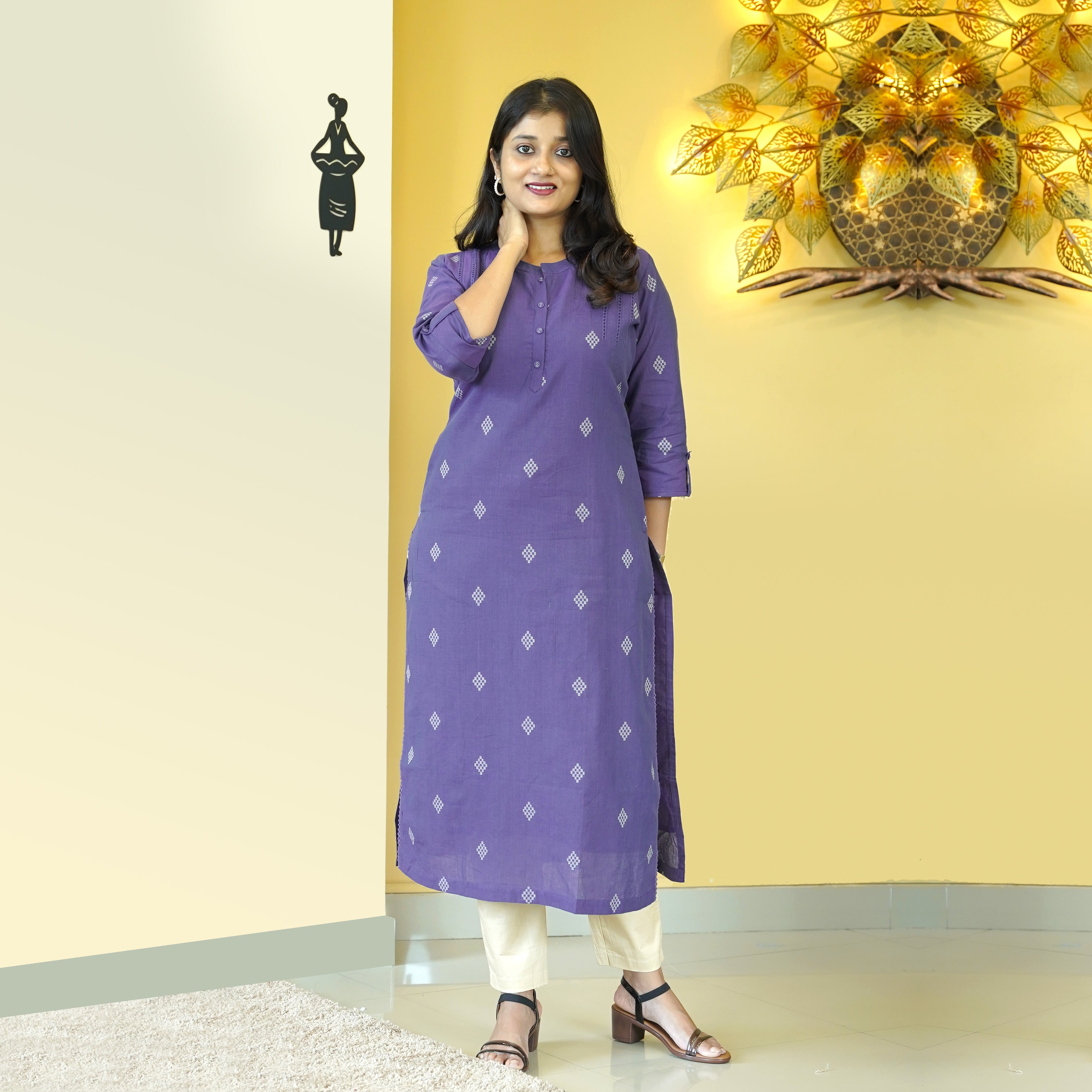 Load image into Gallery viewer, COTTON KURTI - 4366