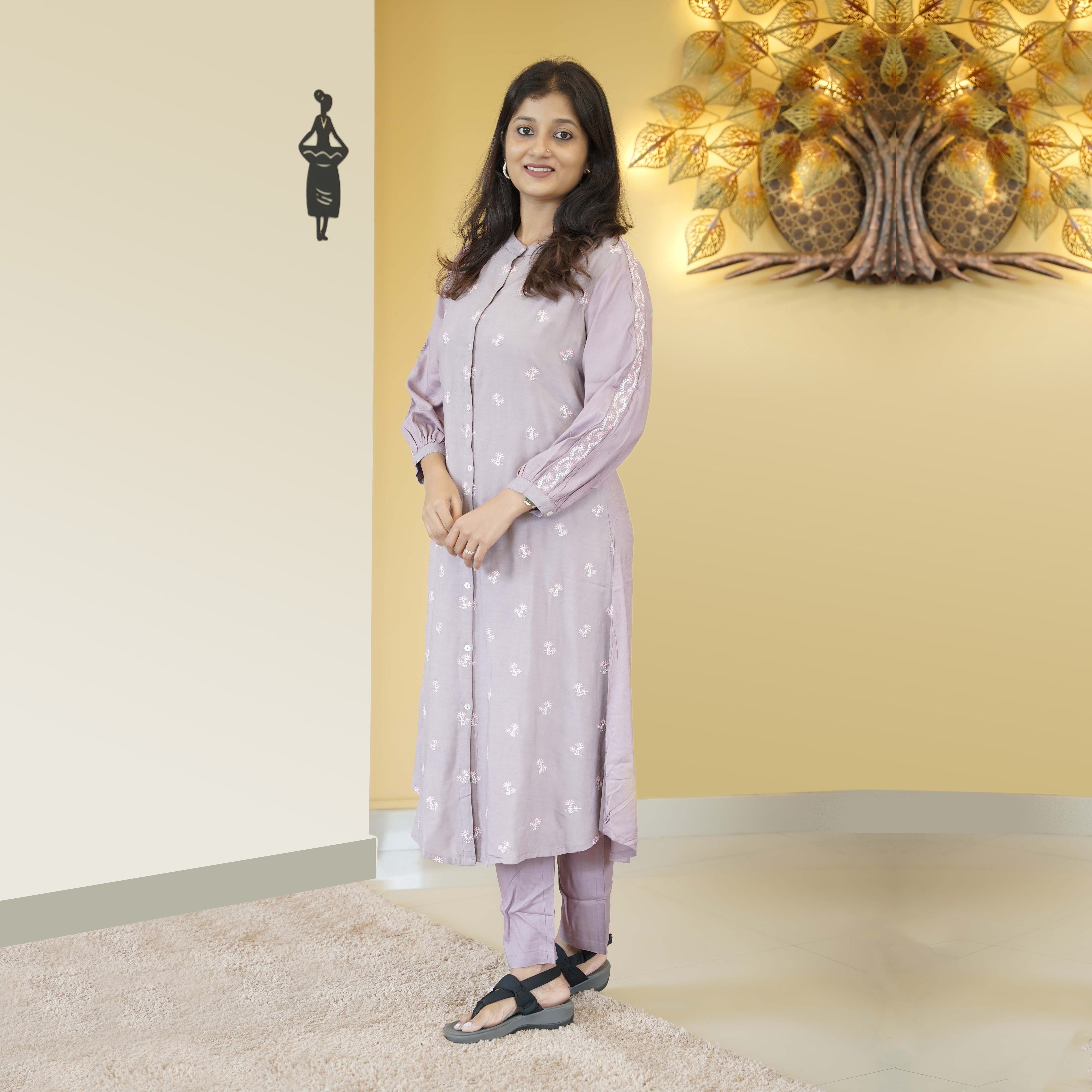 Load image into Gallery viewer, RAYON KURTI SET - 5016