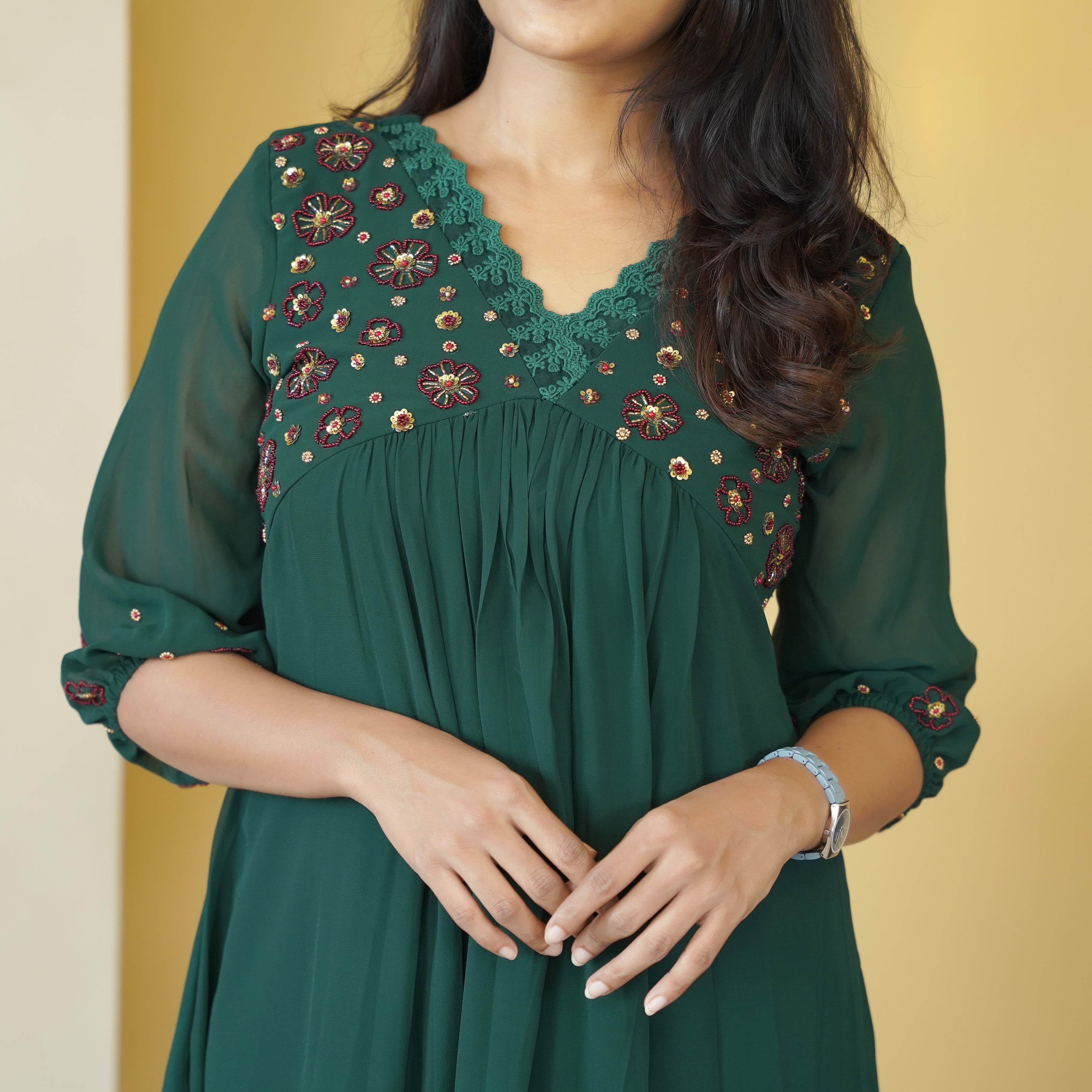 Load image into Gallery viewer, Georgette Designer Kurti (pre-order)-5083