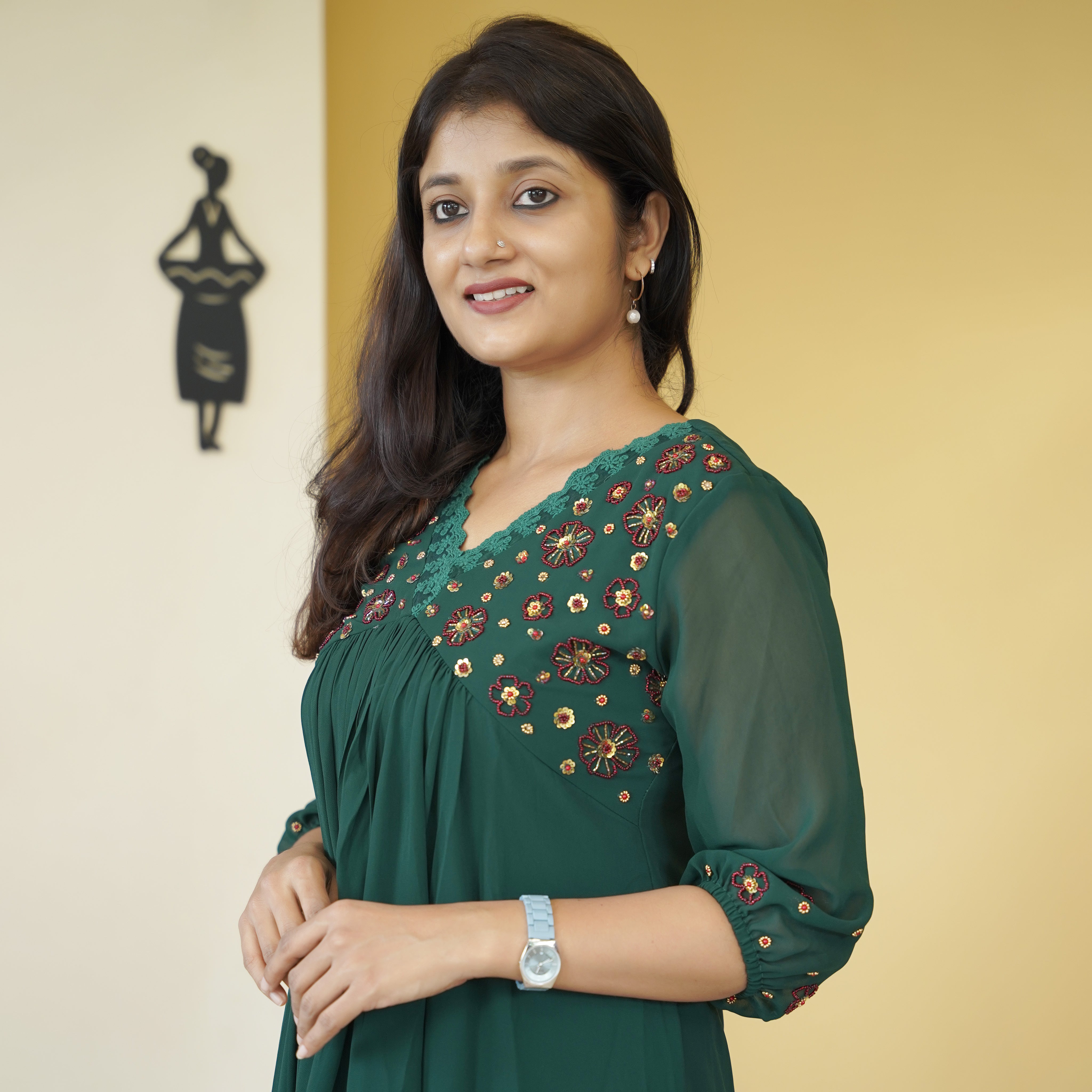 Load image into Gallery viewer, Georgette Designer Kurti (pre-order)-5083