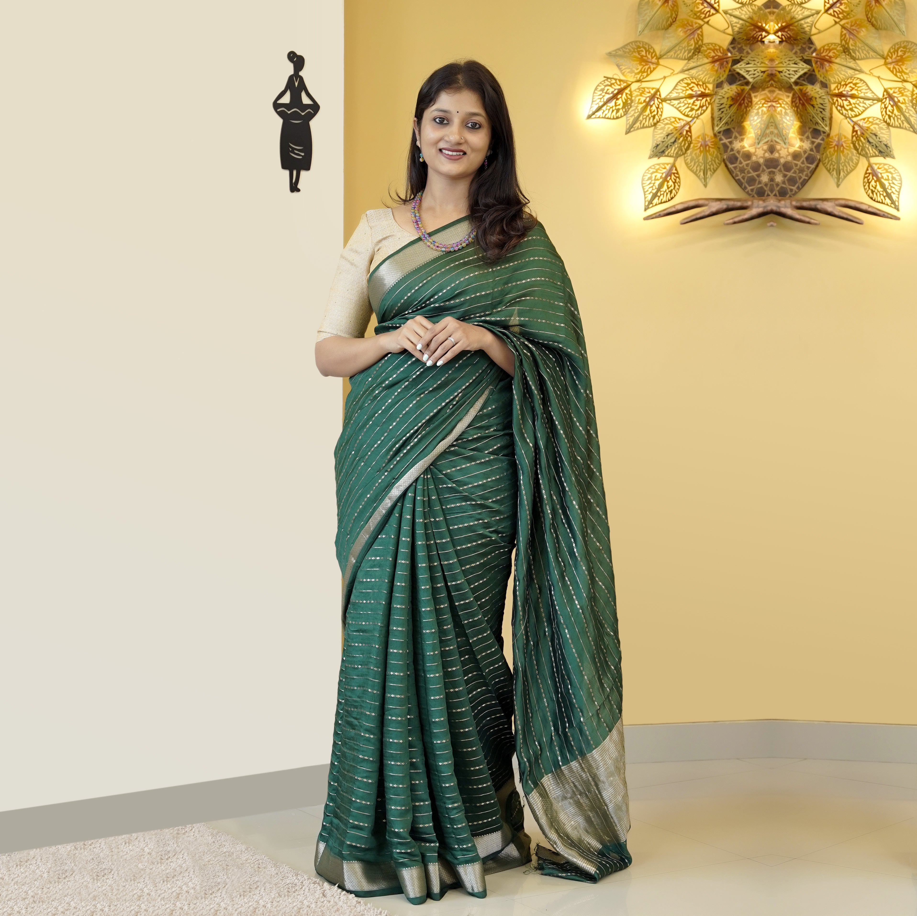 Load image into Gallery viewer, Crepe Silk Saree-4805