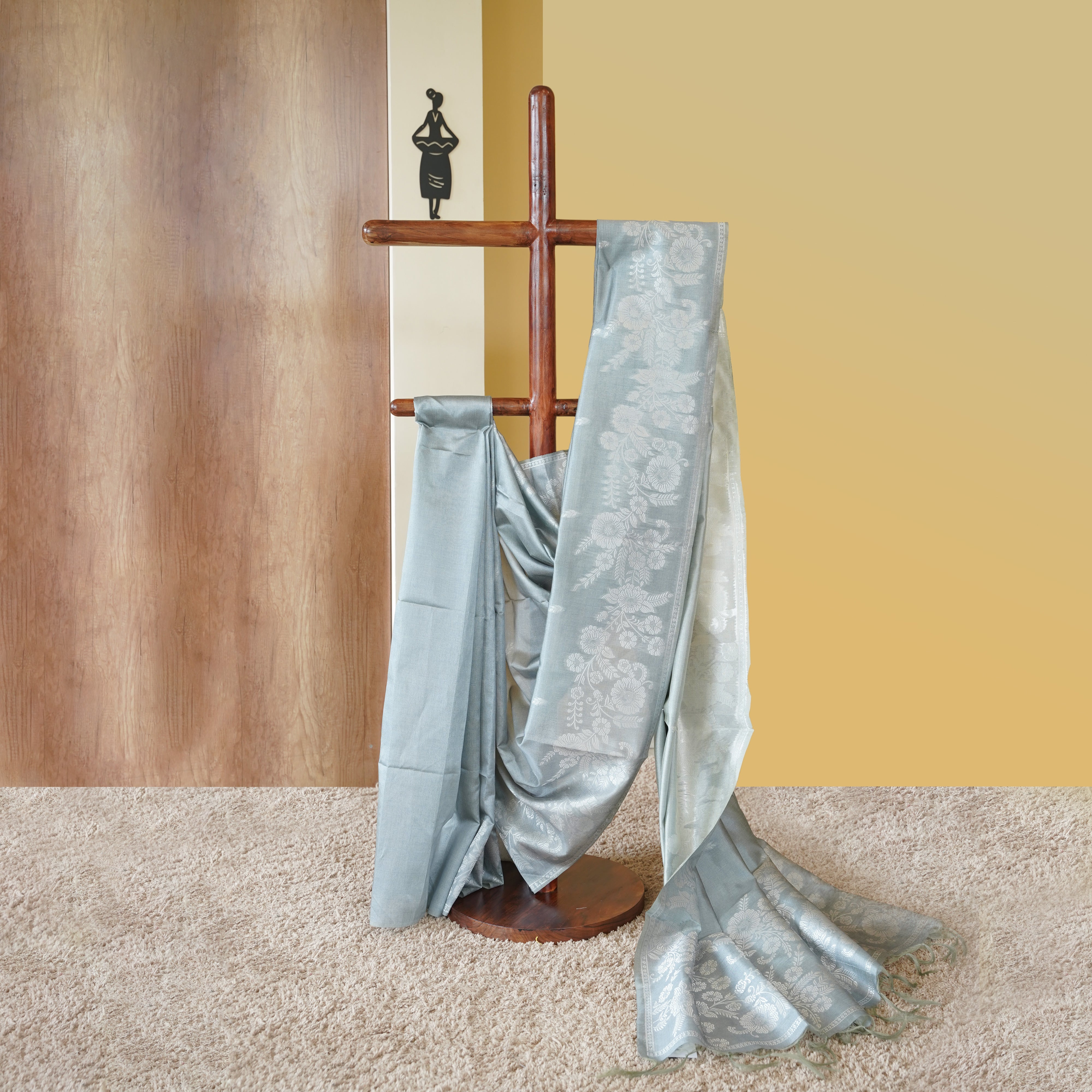 Load image into Gallery viewer, Semi Tusser Silk Saree-4811