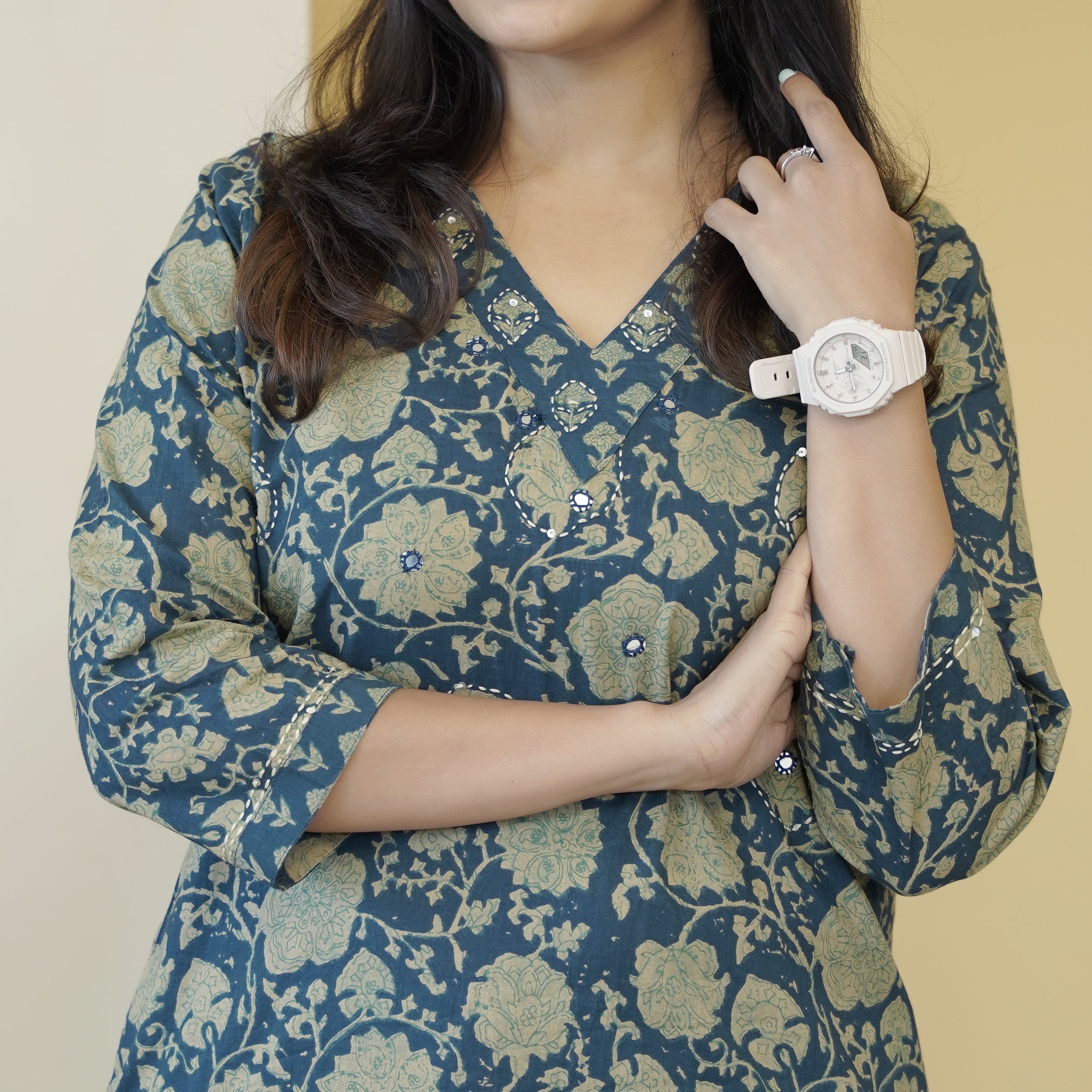 Load image into Gallery viewer, Printed Cotton Kurti Set-5123