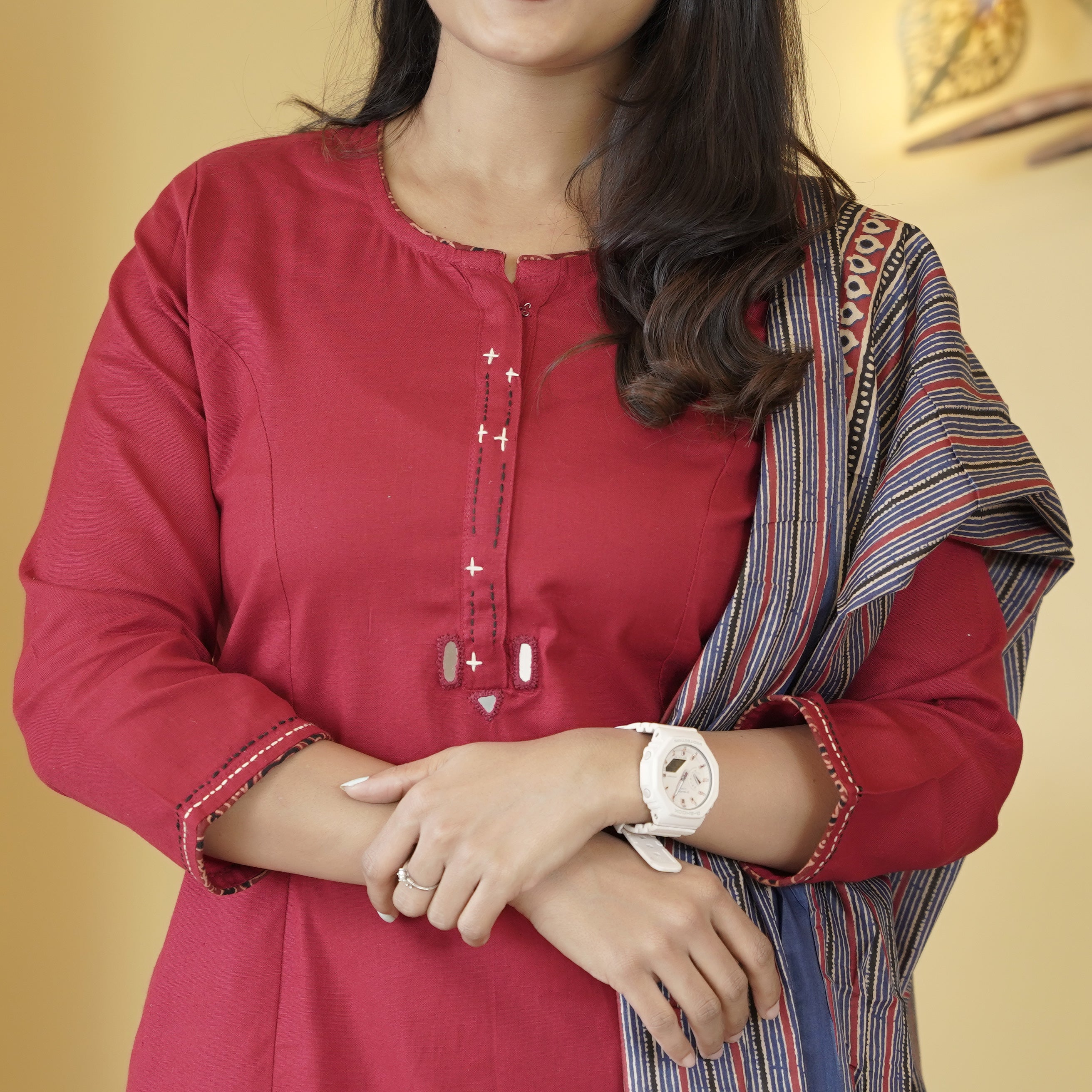 Load image into Gallery viewer, Pure Cotton A-Line Kurti Set-5028