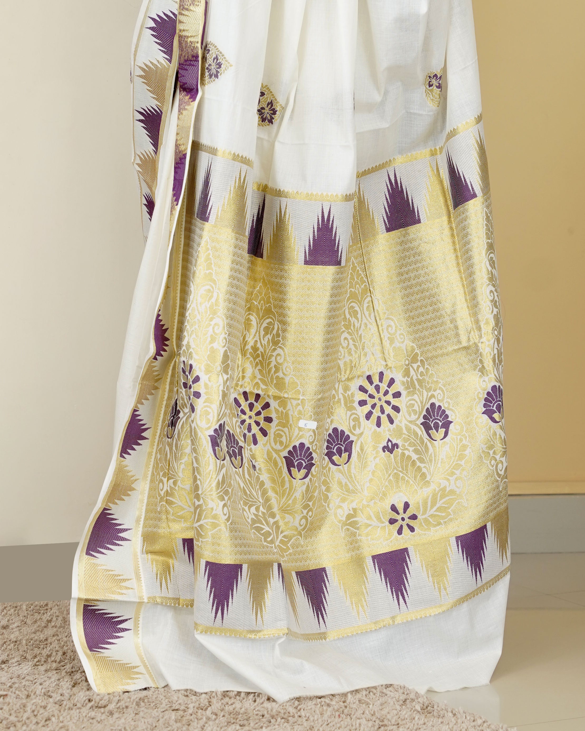 Load image into Gallery viewer, Kerala Kasavu Saree-5065