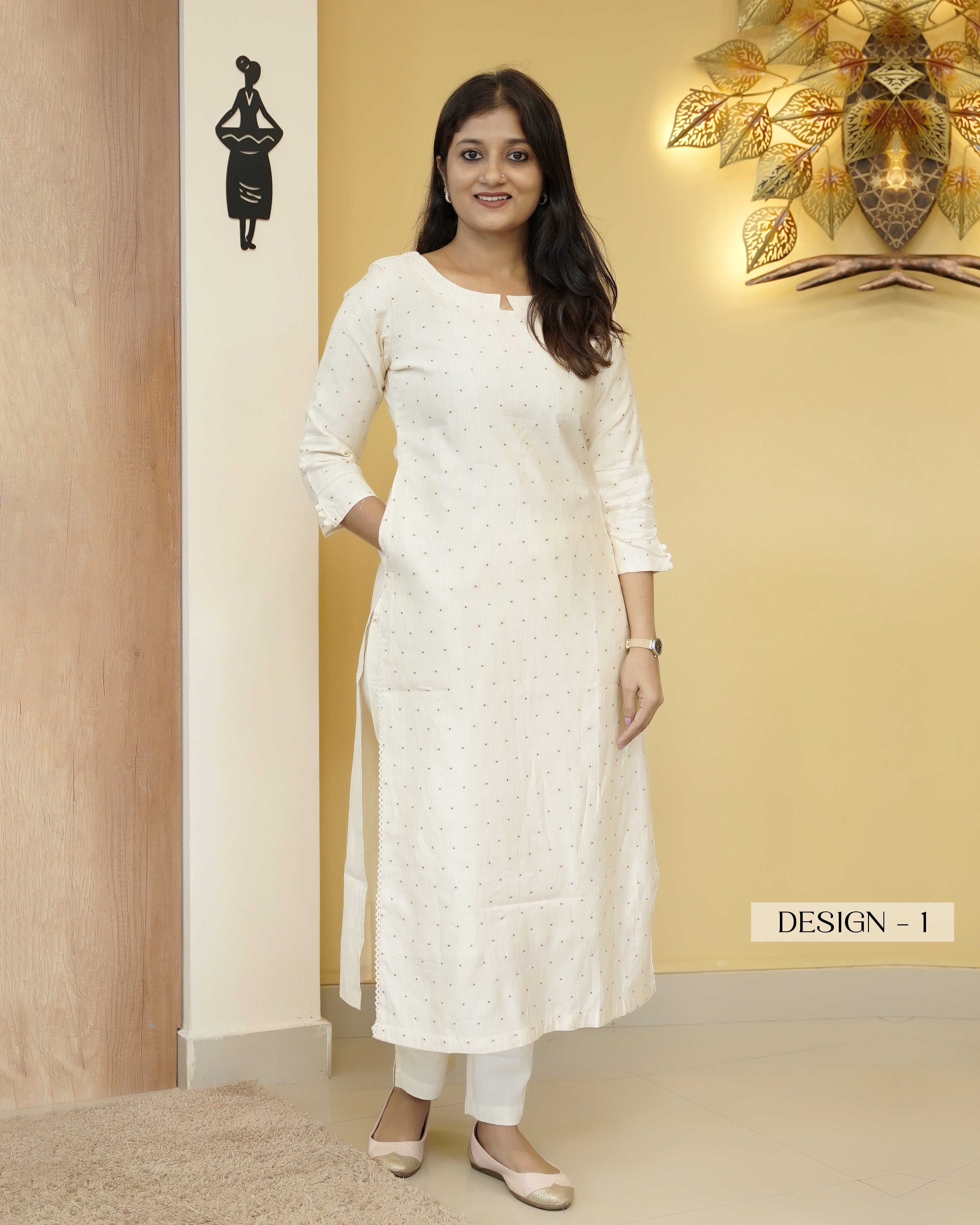 Load image into Gallery viewer, Soft Chanderi Slitted Kurti- 4131