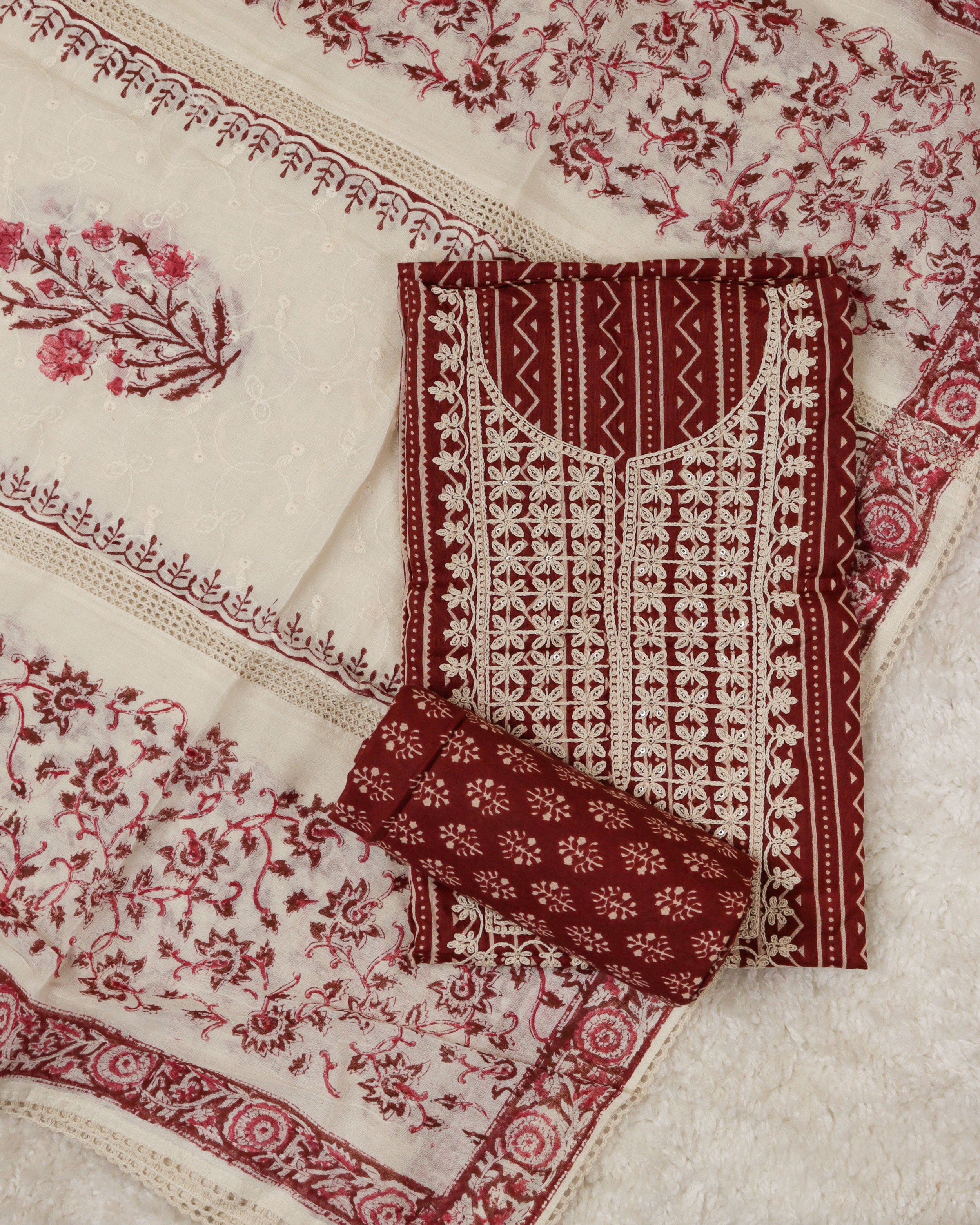 Load image into Gallery viewer, Pure Cotton Unstitched Suit-0564