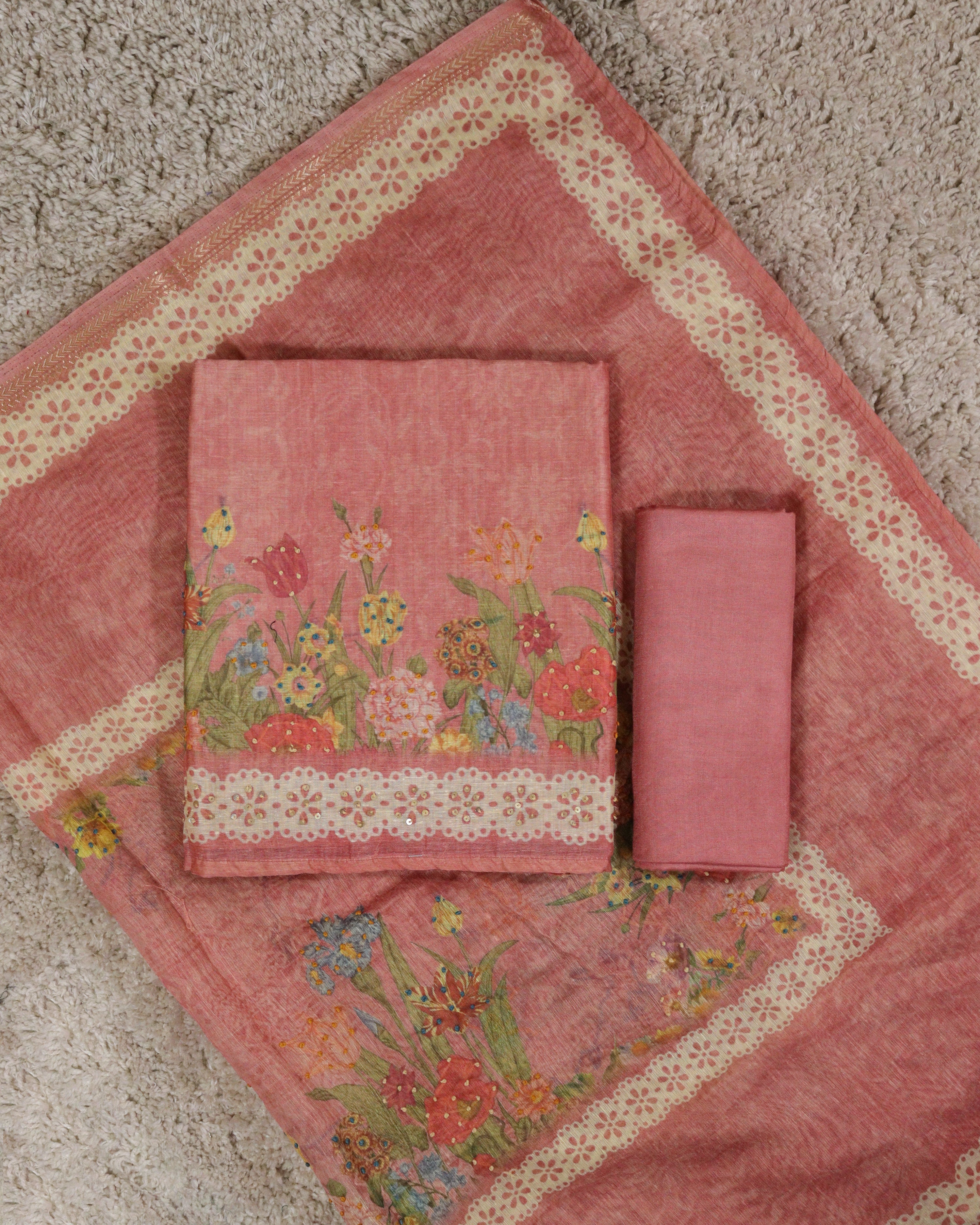 Load image into Gallery viewer, Chanaderi Cotton Unstitched Suit-4806