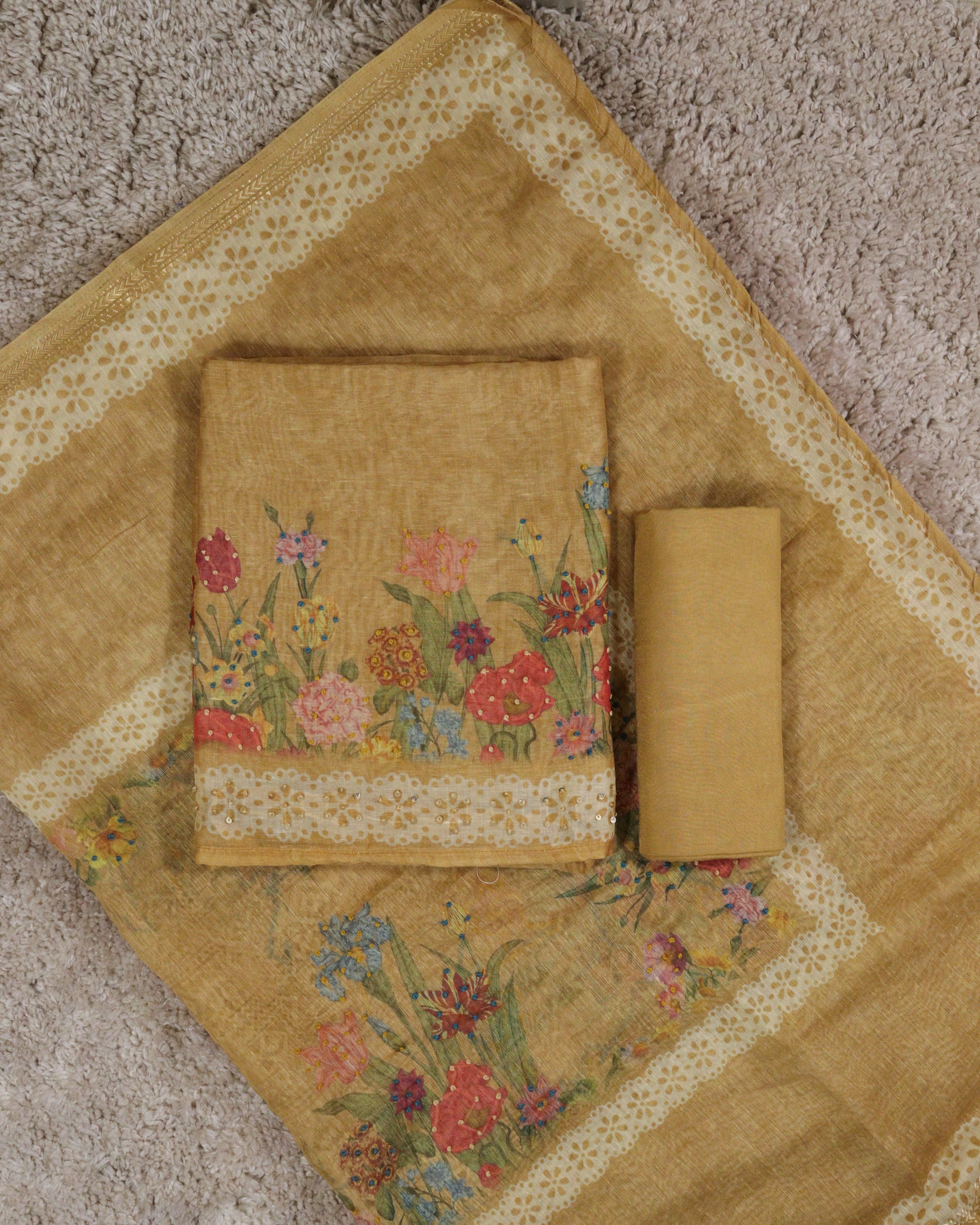 Load image into Gallery viewer, Chanaderi Cotton Unstitched Suit-4806