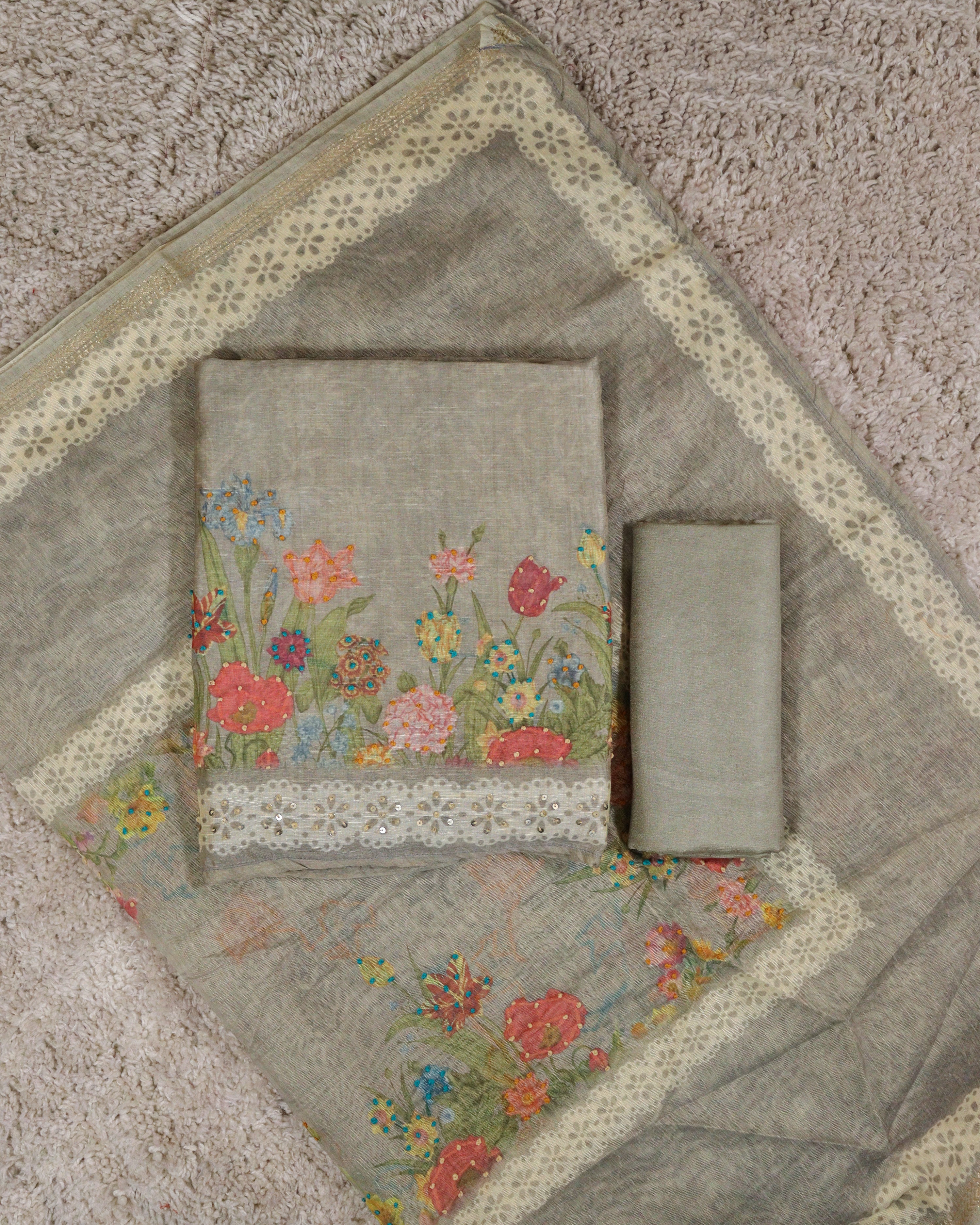 Load image into Gallery viewer, Chanaderi Cotton Unstitched Suit-4806