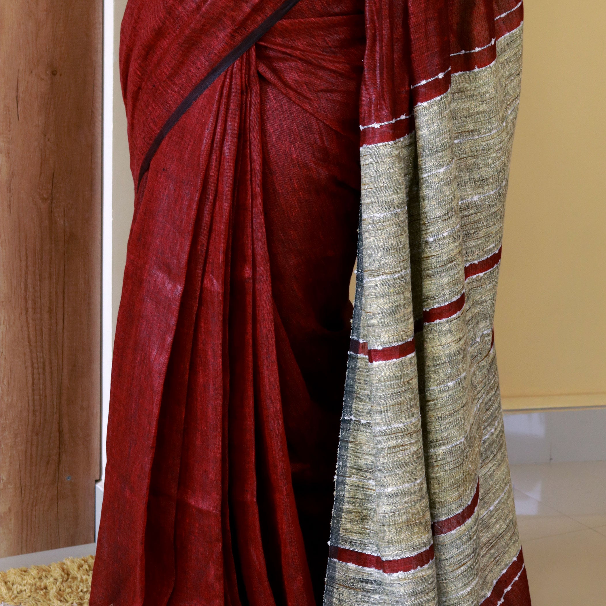 Load image into Gallery viewer, Pure Linen Saree-4053 (pre order)