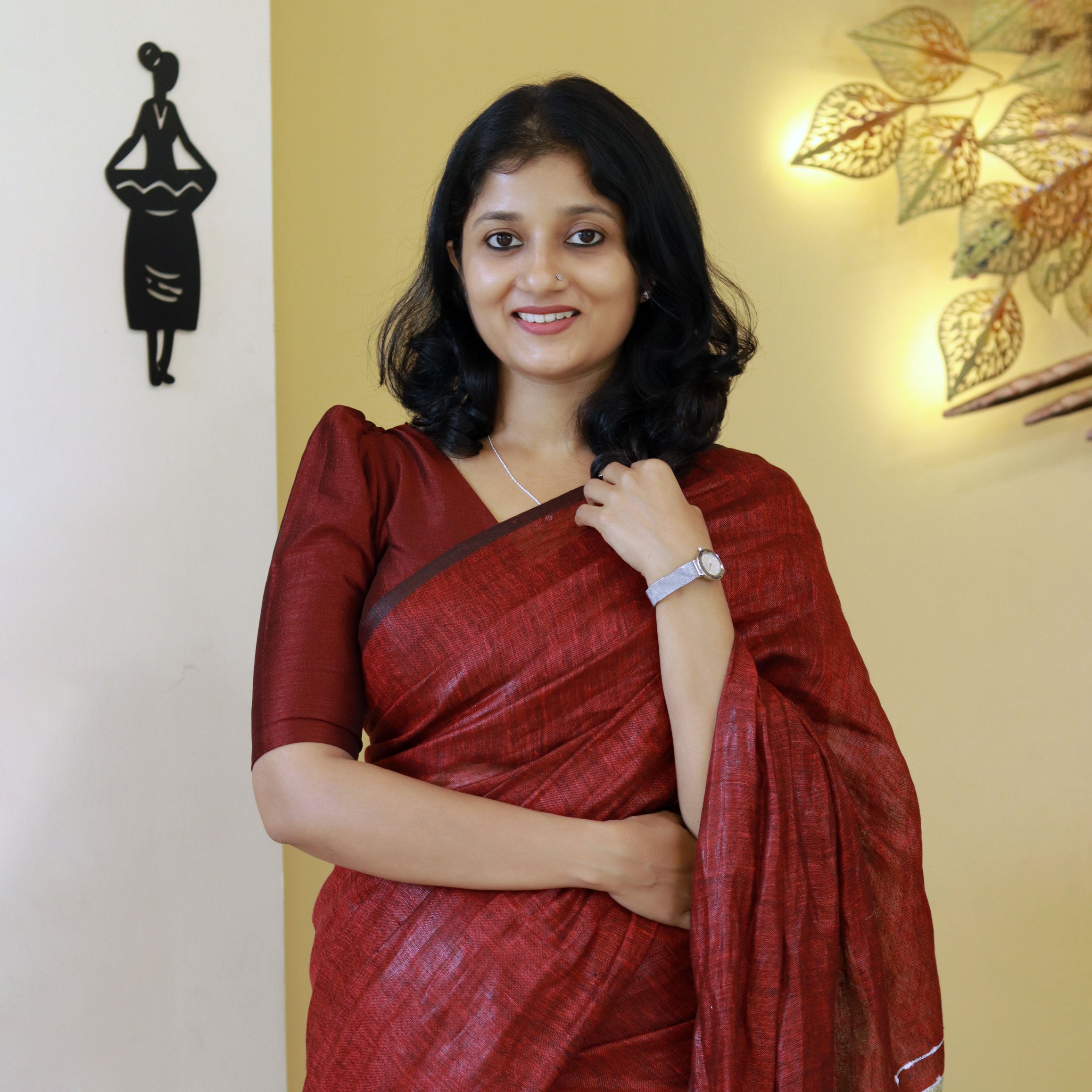 Load image into Gallery viewer, Pure Linen Saree-4053 (pre order)