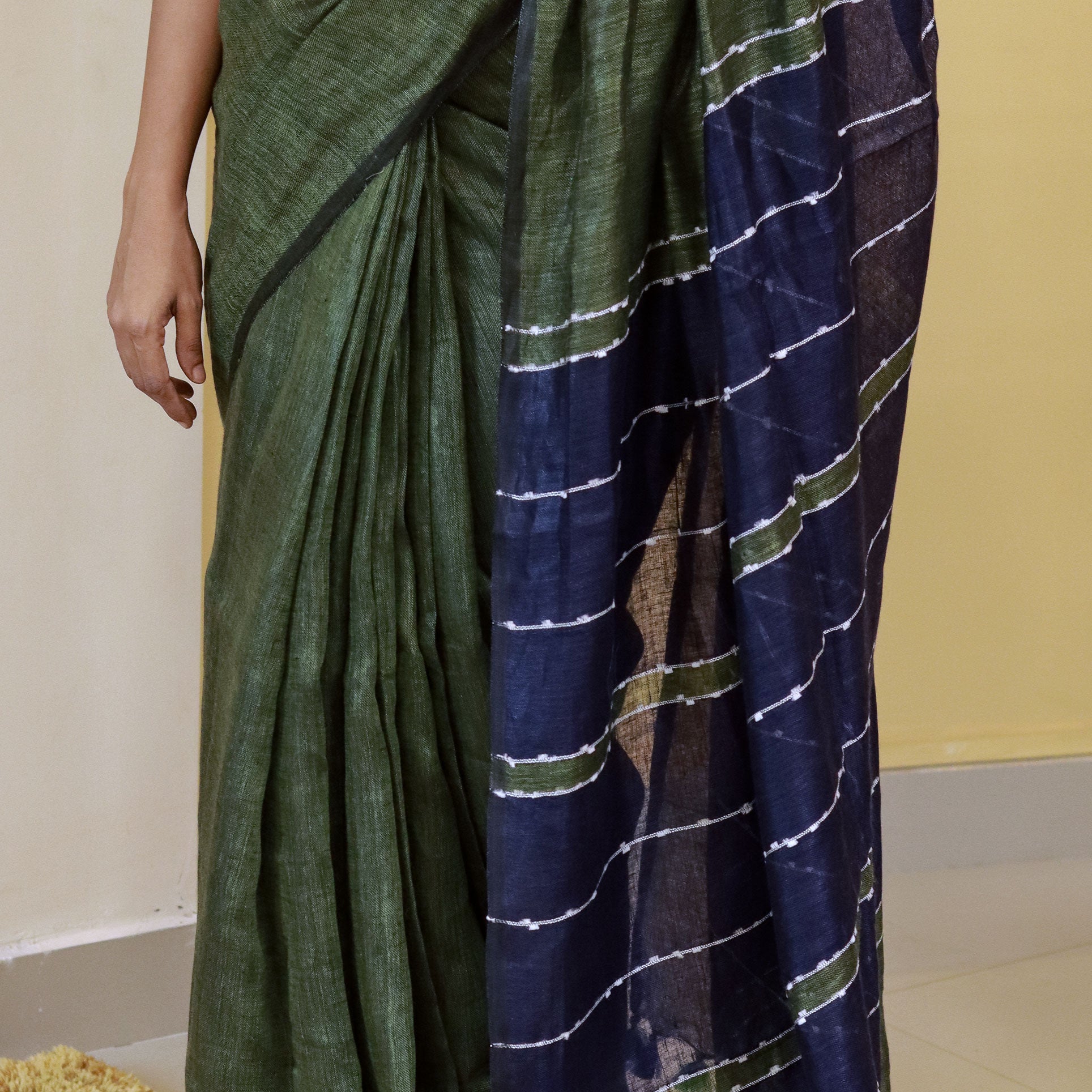 Load image into Gallery viewer, Pure Linen Saree-4053 (pre order)