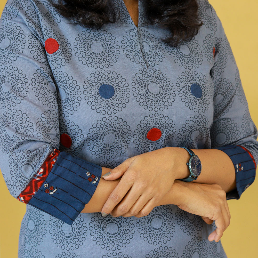 Load image into Gallery viewer, Block Printed Cotton Kurti - 4011