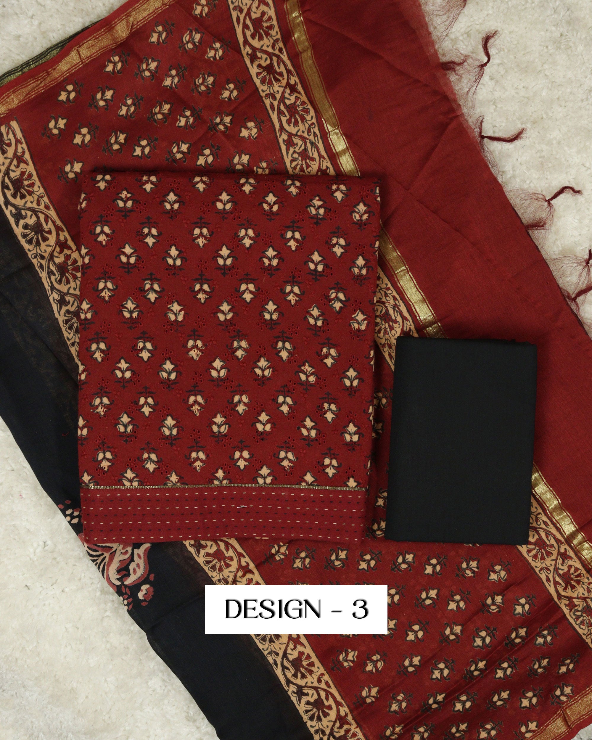 Load image into Gallery viewer, Cotton Hakoba Unstitched Suit-0726