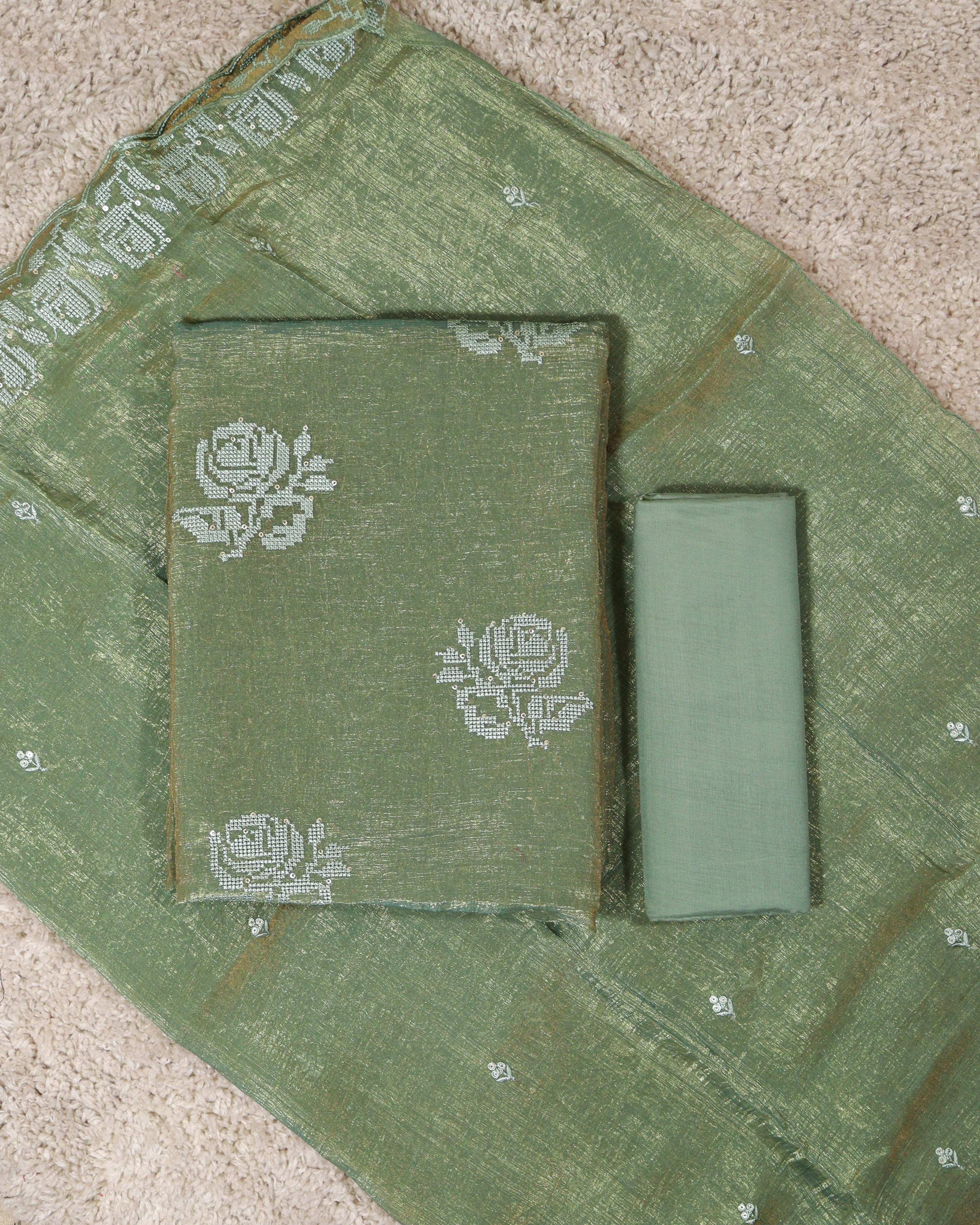 Load image into Gallery viewer, Crushed Organza Unstitched-5017