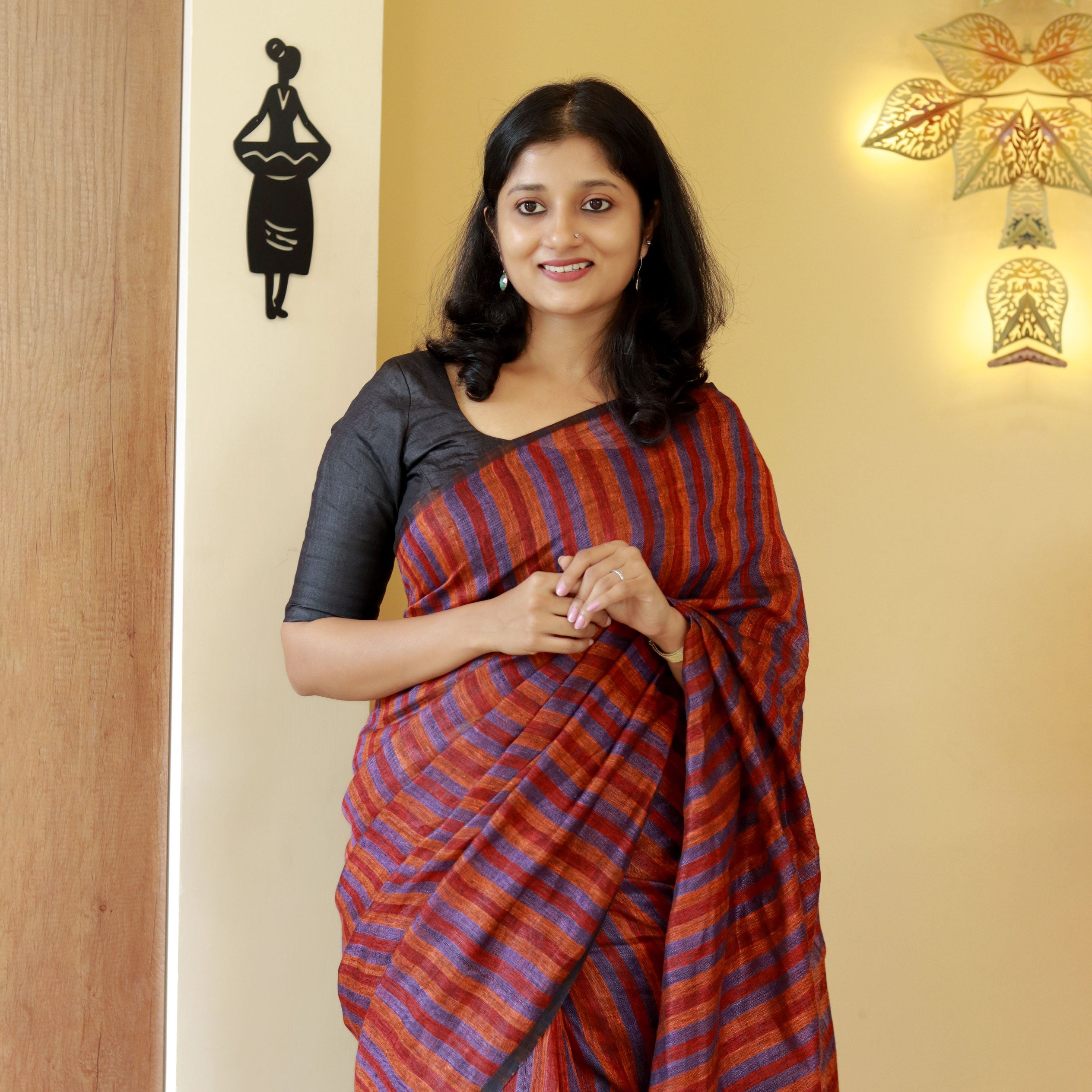 Load image into Gallery viewer, Pure Linen Saree -4053 ( pre order)