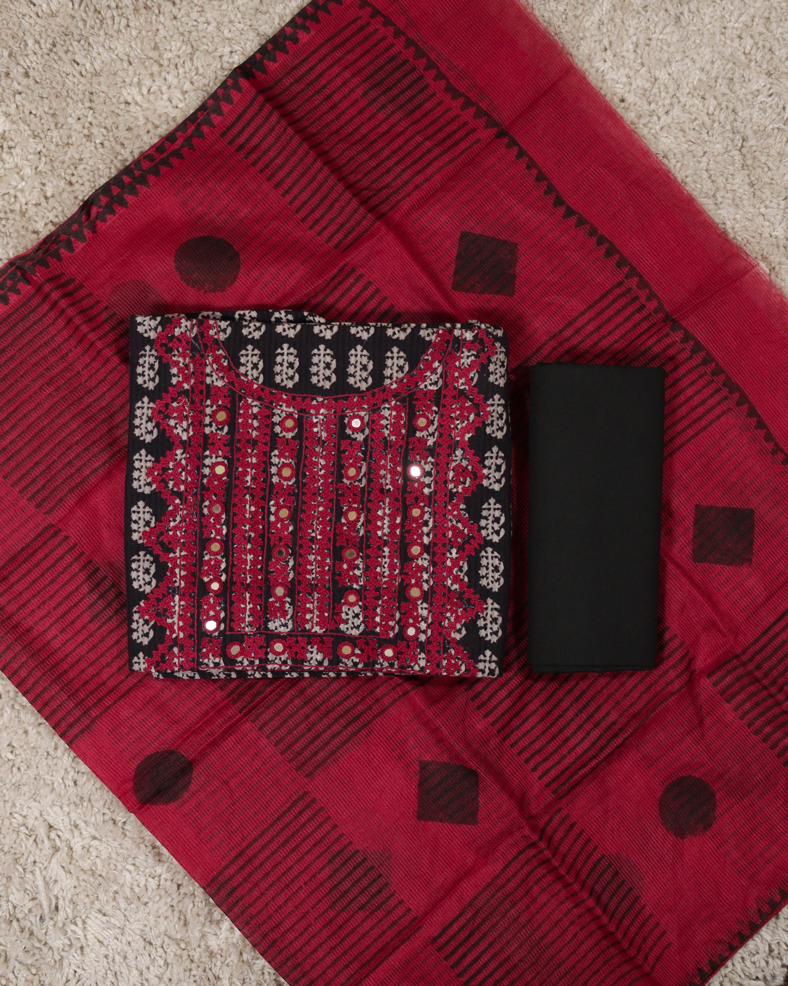 Load image into Gallery viewer, Pure Cotton Unstitched Suit-5389