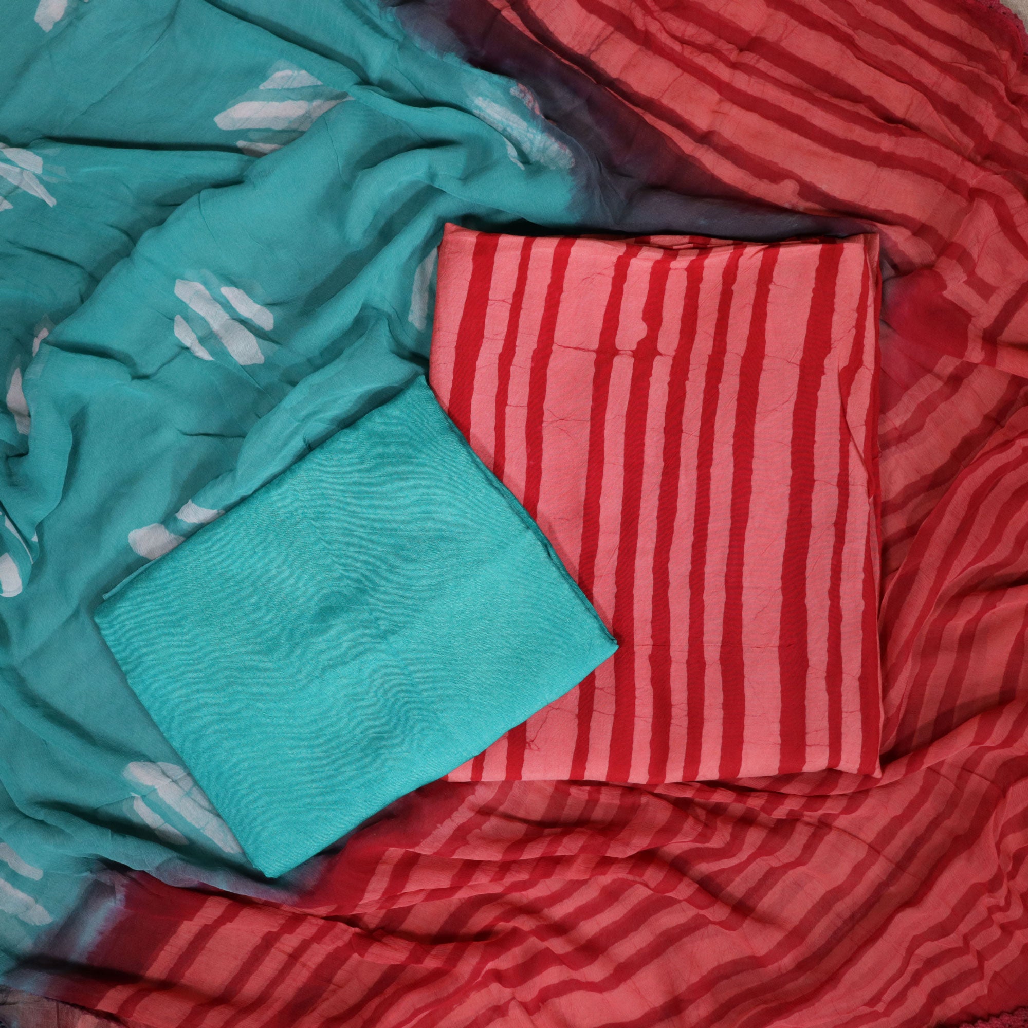 Load image into Gallery viewer, Crape Silk Unstitched Suit-4074