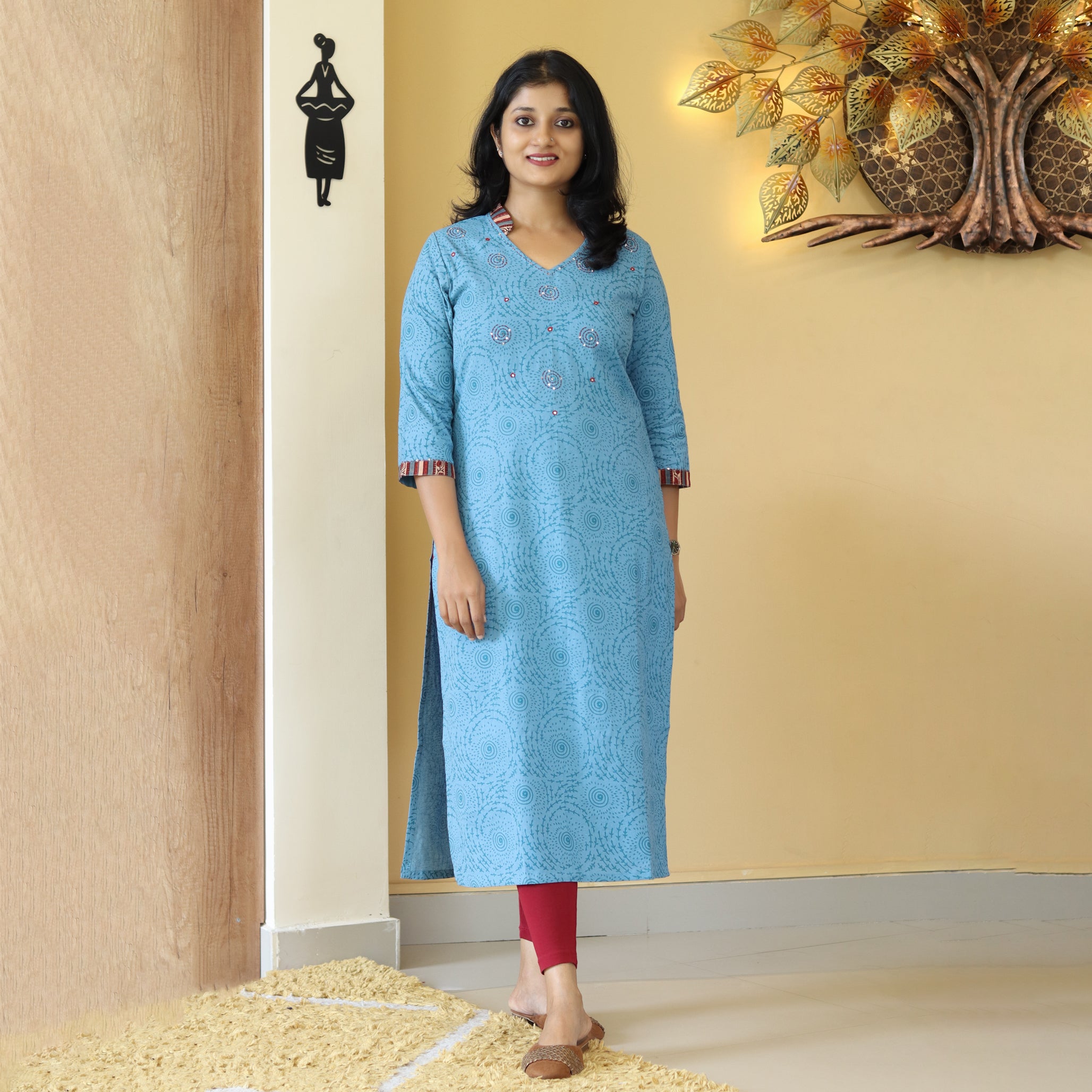 Load image into Gallery viewer, Pure Cotton Kurti -4088