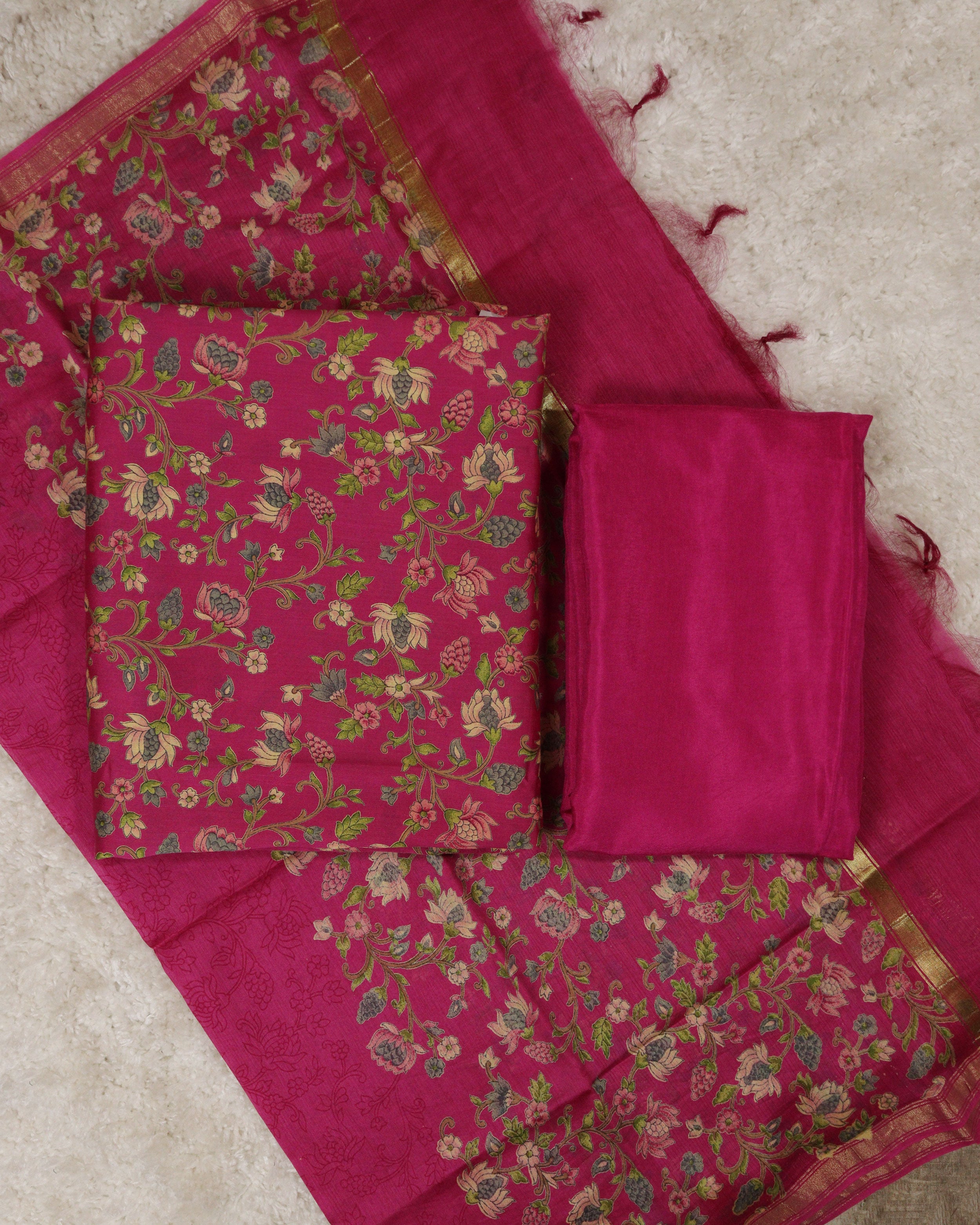 Load image into Gallery viewer, Chanderi Silk Unstitched Suit-0842