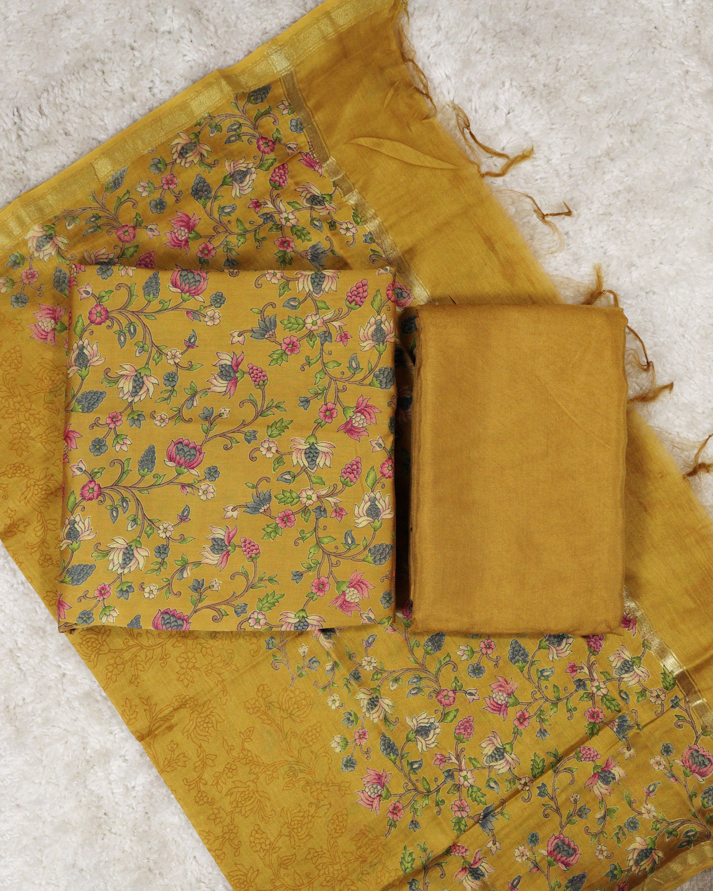 Load image into Gallery viewer, Chanderi Silk Unstitched Suit-0842