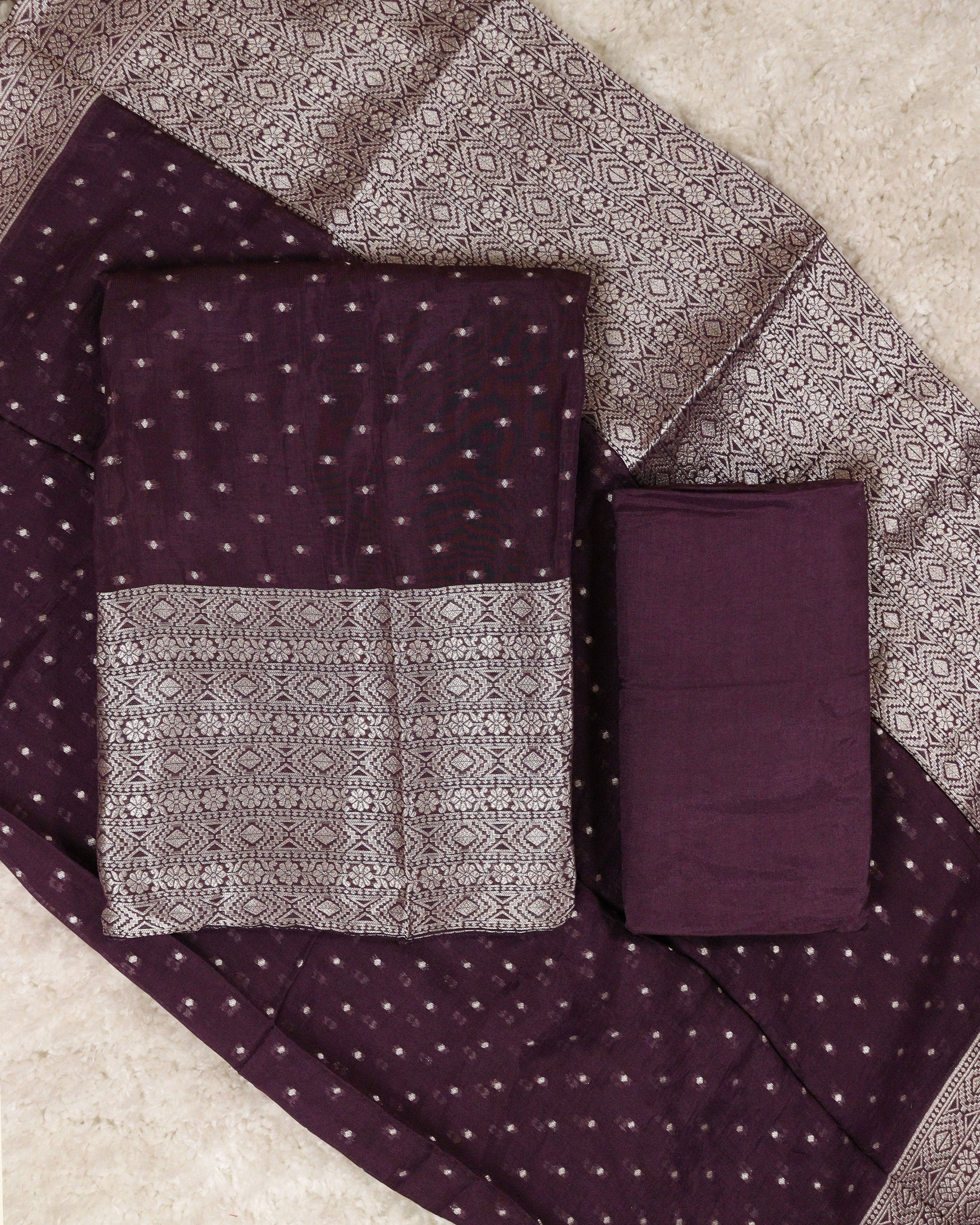 Load image into Gallery viewer, Banarasi Unstitched Suit-0938