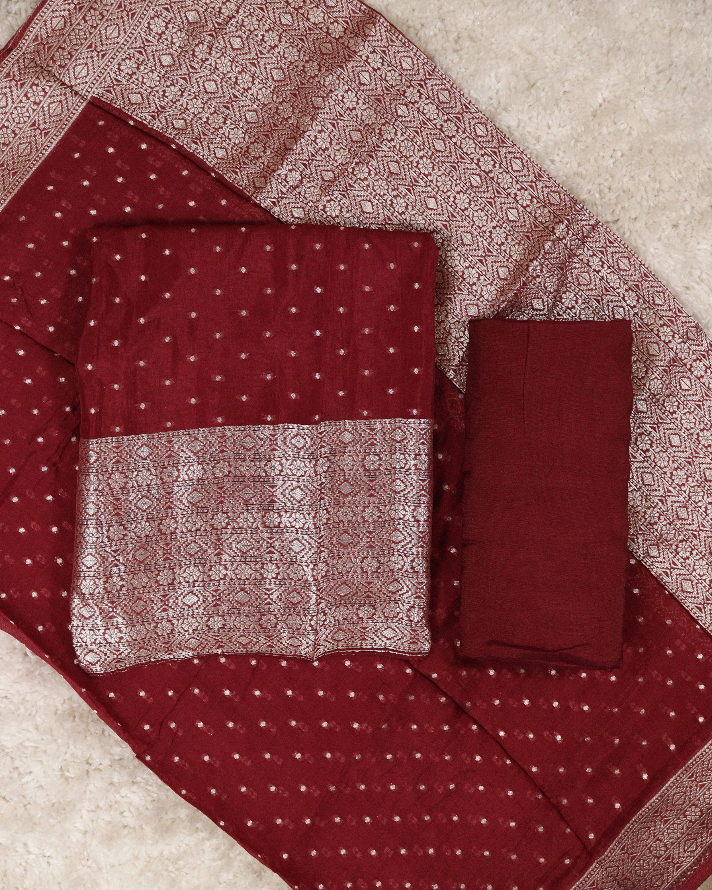 Load image into Gallery viewer, Banarasi Unstitched Suit-0938