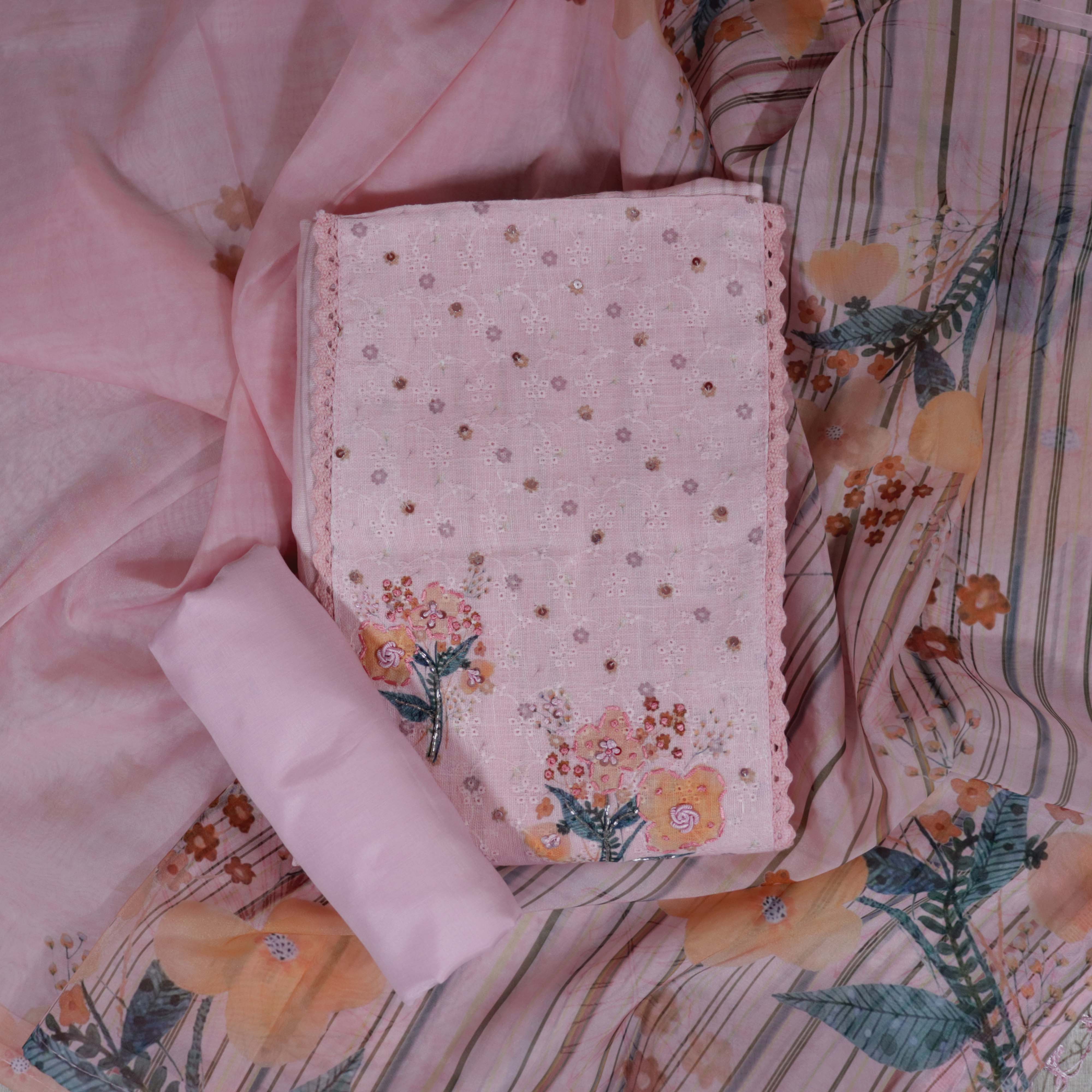 Load image into Gallery viewer, Linen Cotton Unstitched Suit -3790