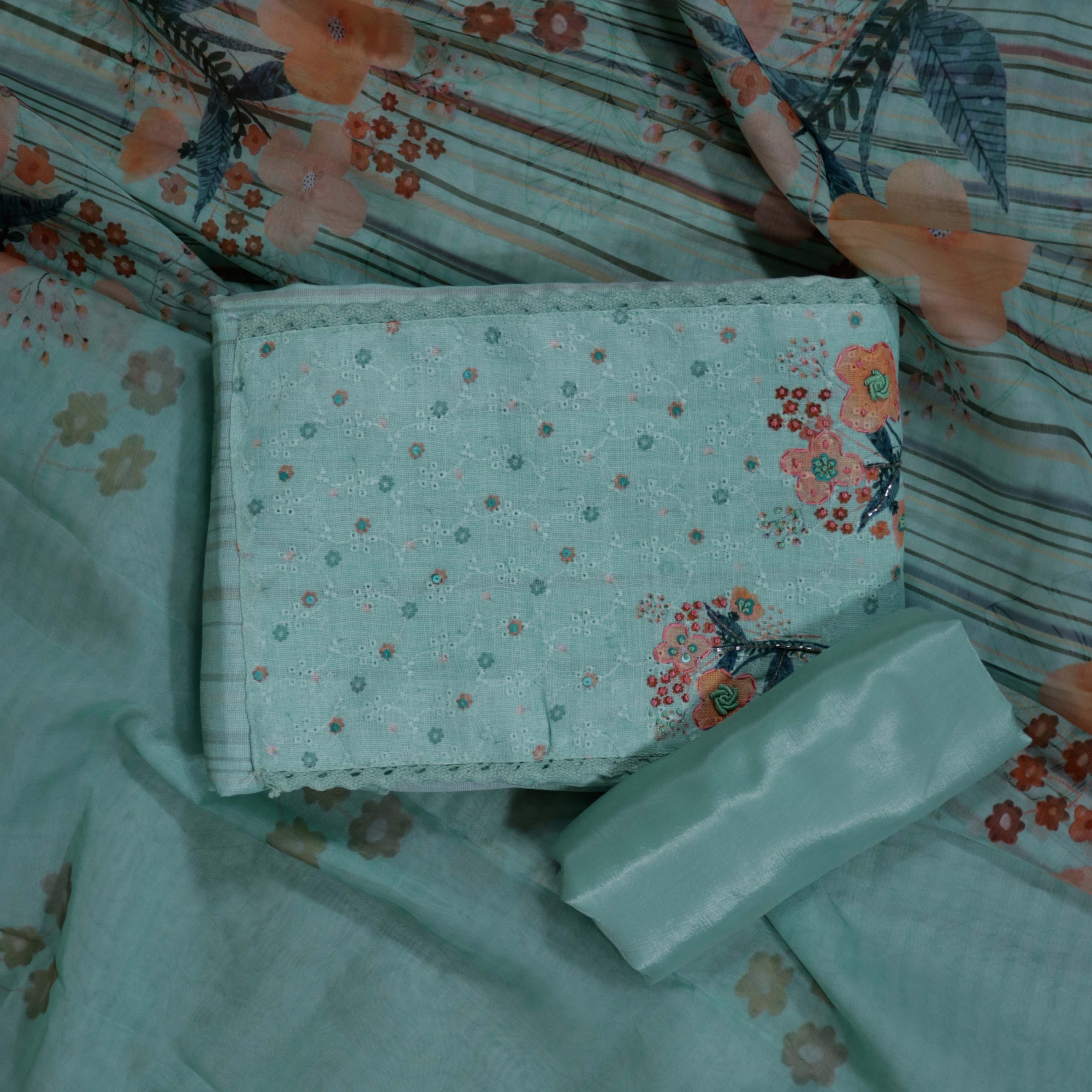 Load image into Gallery viewer, Linen Cotton Unstitched Suit -3790