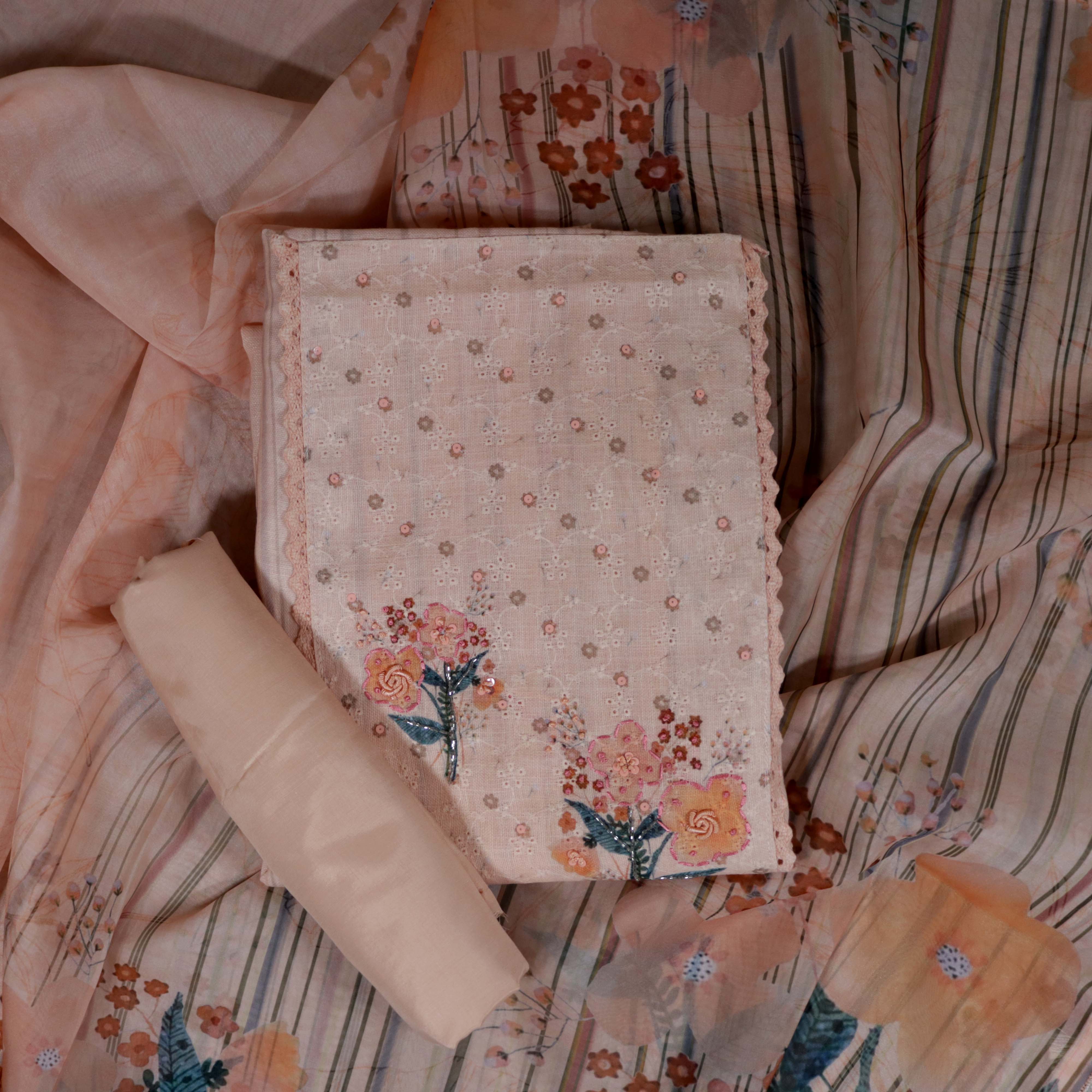 Load image into Gallery viewer, Linen Cotton Unstitched Suit -3790