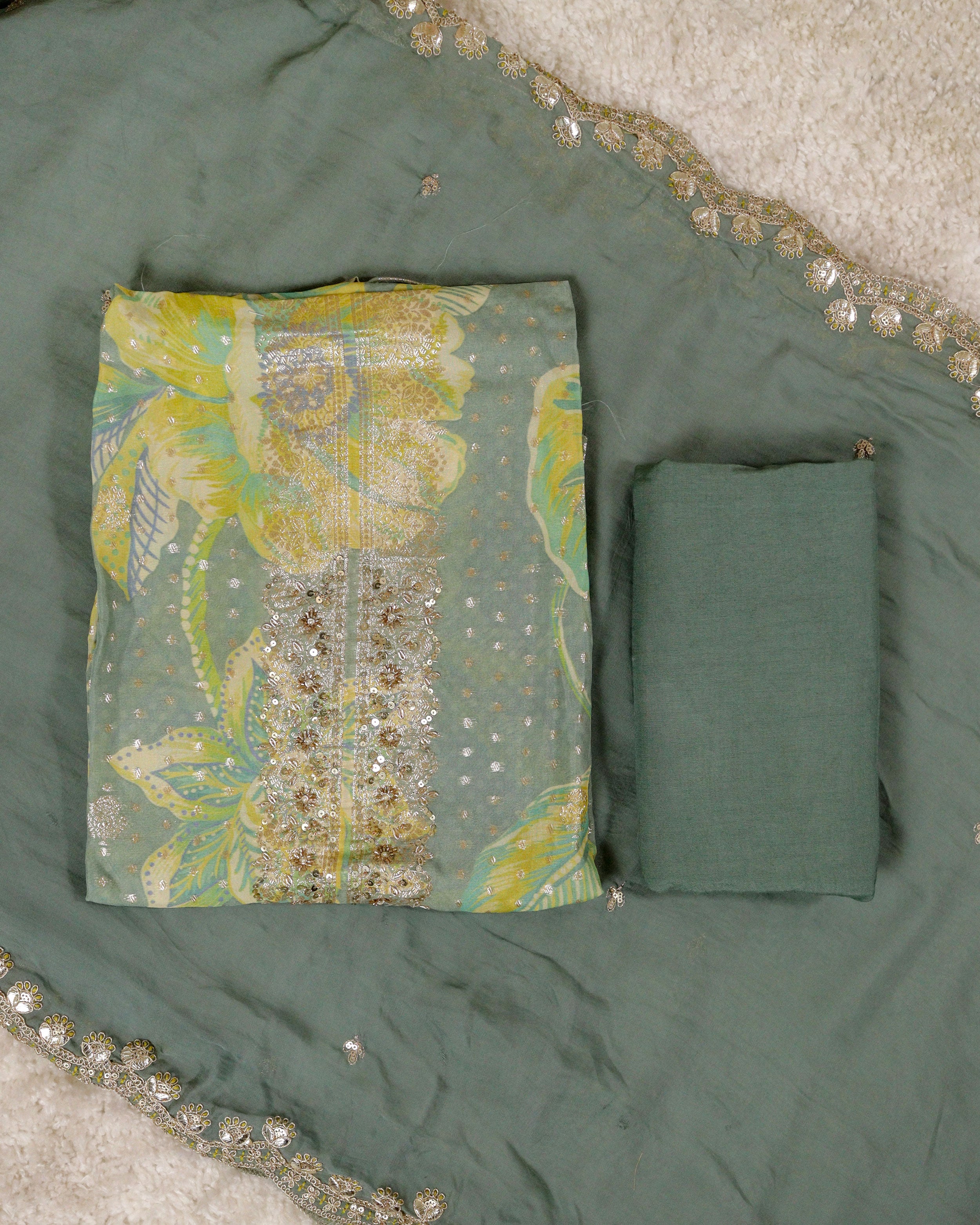 Load image into Gallery viewer, Viscose Organza Unstitched Suit-0941