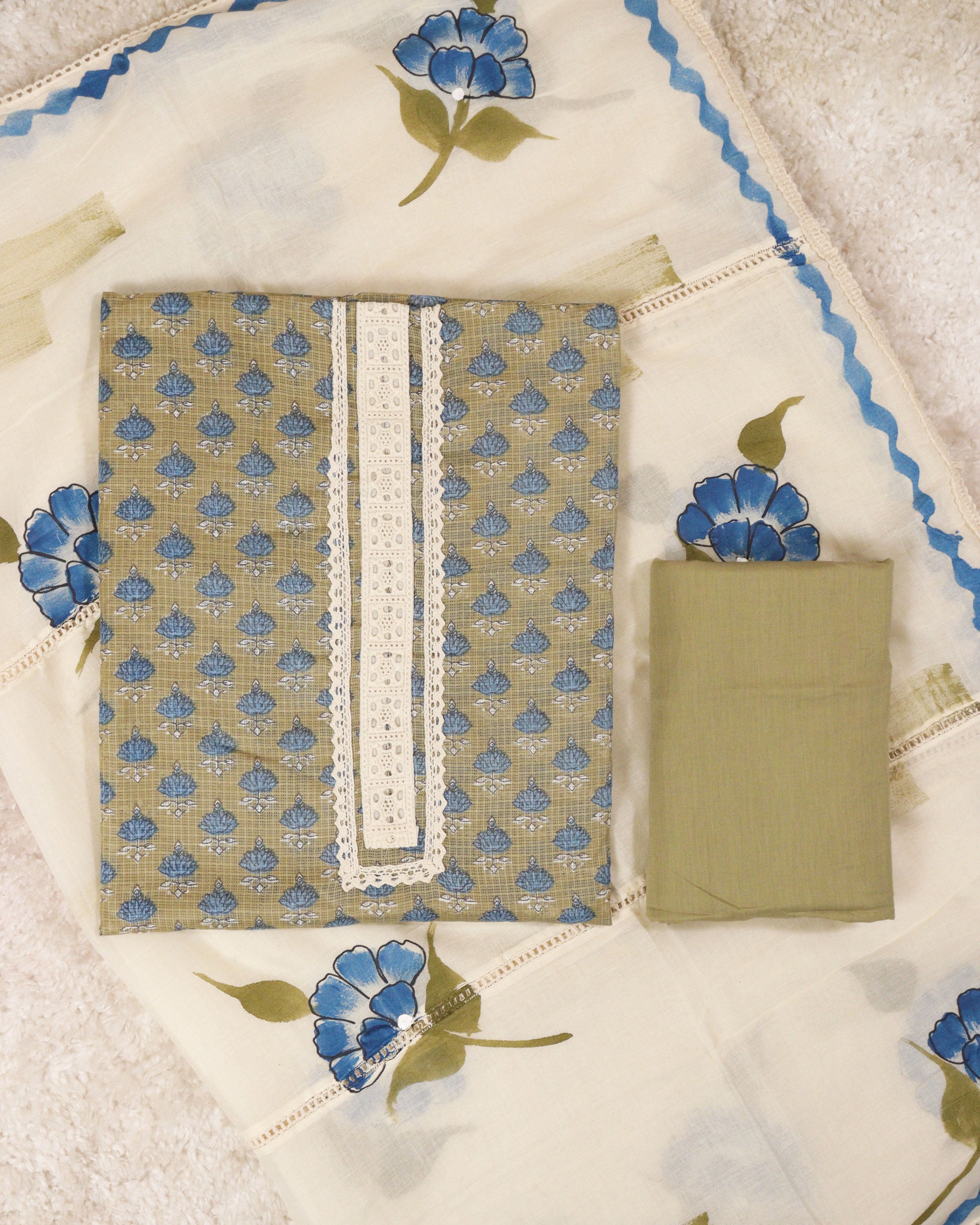 Load image into Gallery viewer, Kota Doria Unstitched Suit-0940