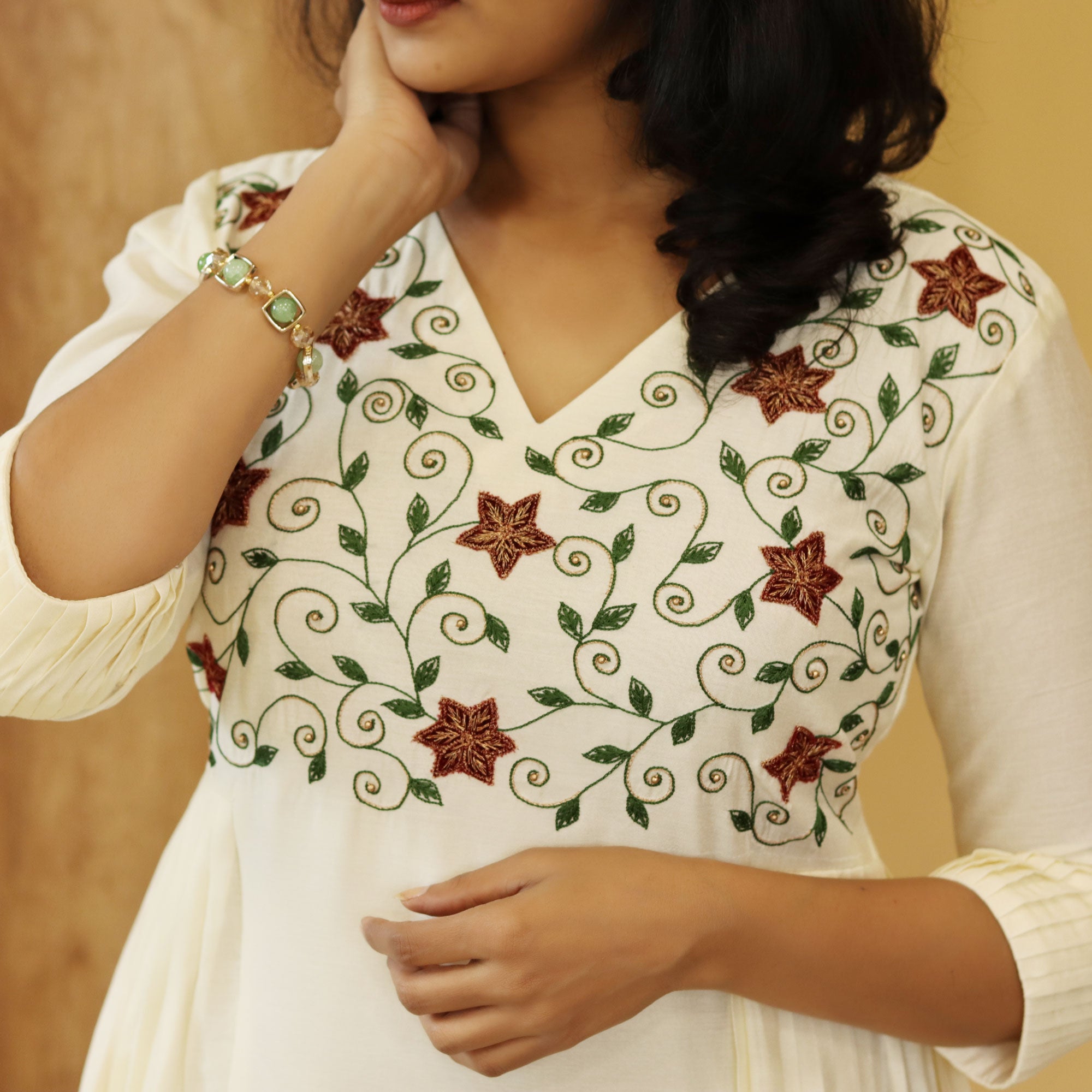 Load image into Gallery viewer, Chanderi Silk Kurti( PRE-ORDER)-4124