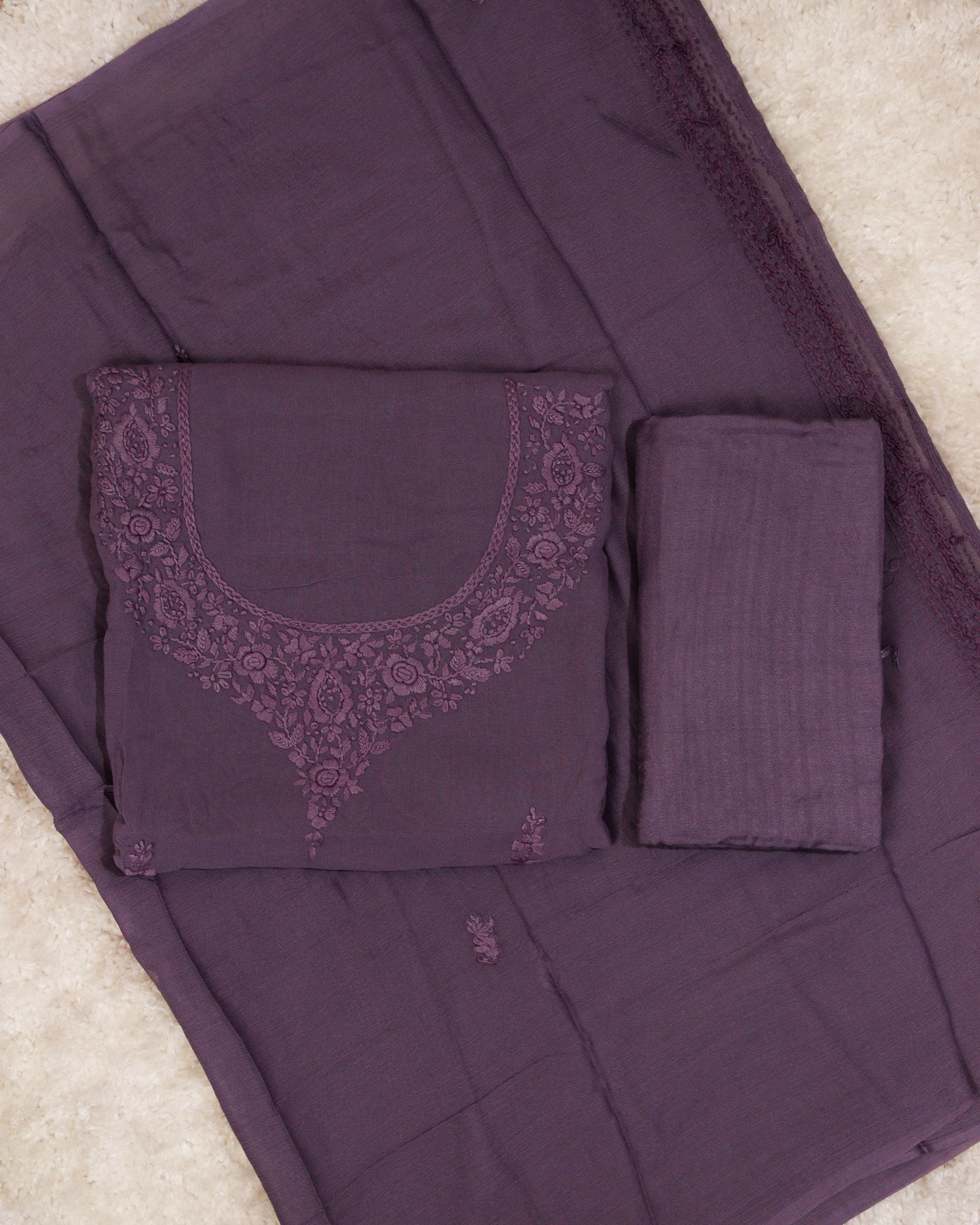 Load image into Gallery viewer, Pure Viscose Georgette Unstitched Suit-1012