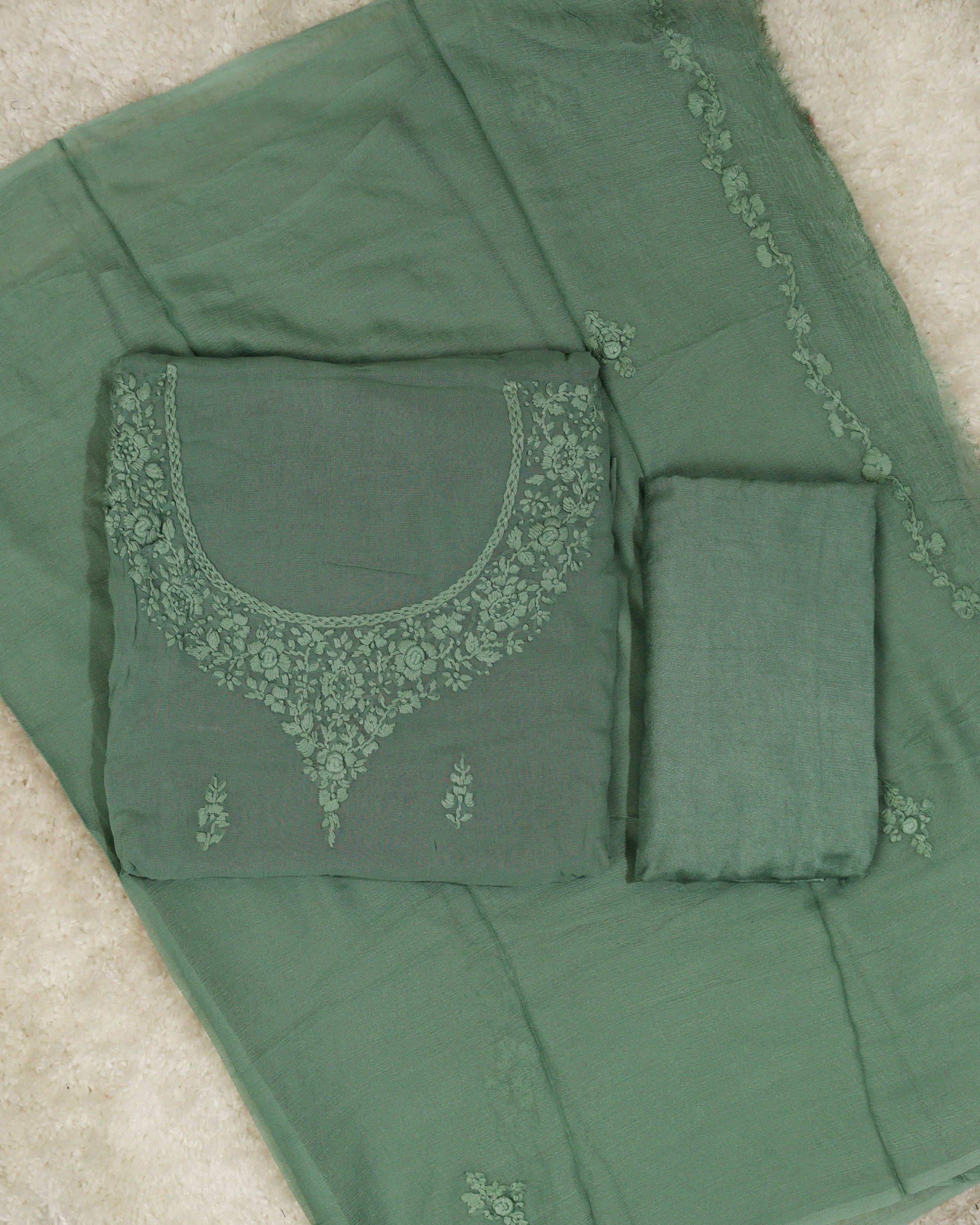 Load image into Gallery viewer, Pure Viscose Georgette Unstitched Suit-1012