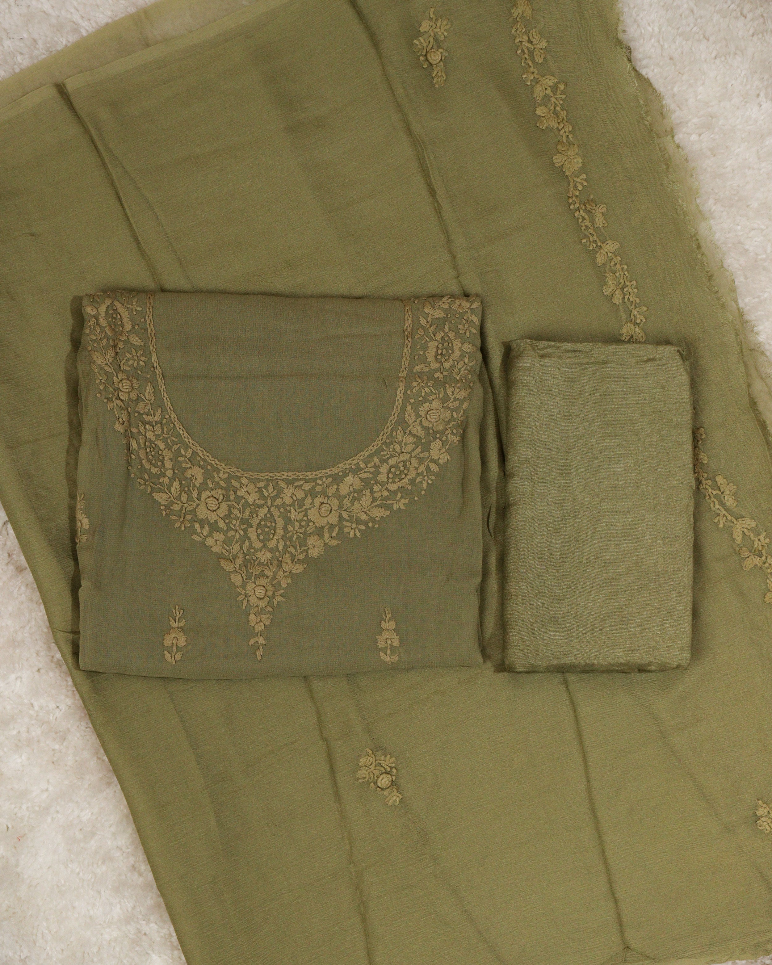 Load image into Gallery viewer, Pure Viscose Georgette Unstitched Suit-1012