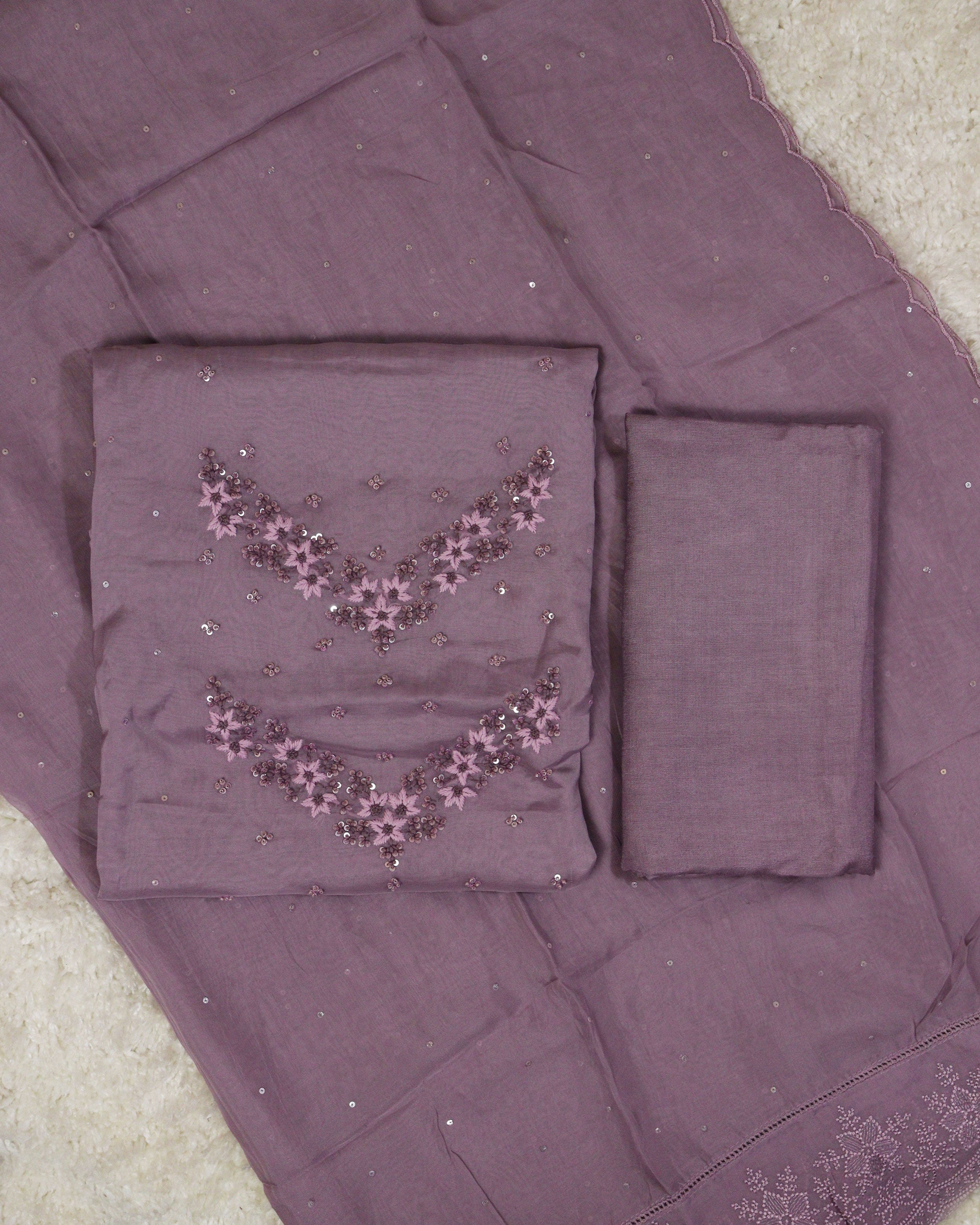 Load image into Gallery viewer, Viscose Organza Unstitched Suit-1020