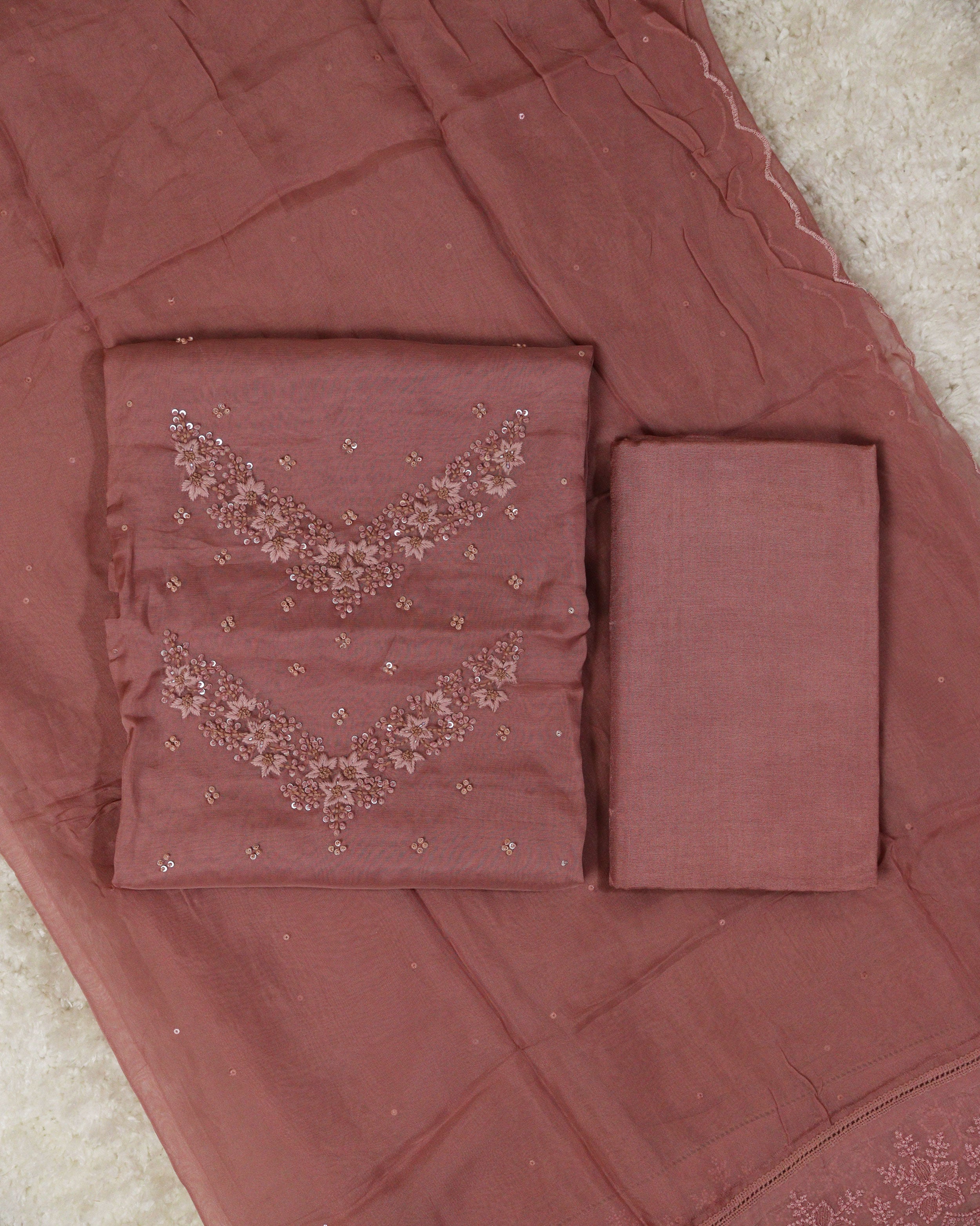 Load image into Gallery viewer, Viscose Organza Unstitched Suit-1020