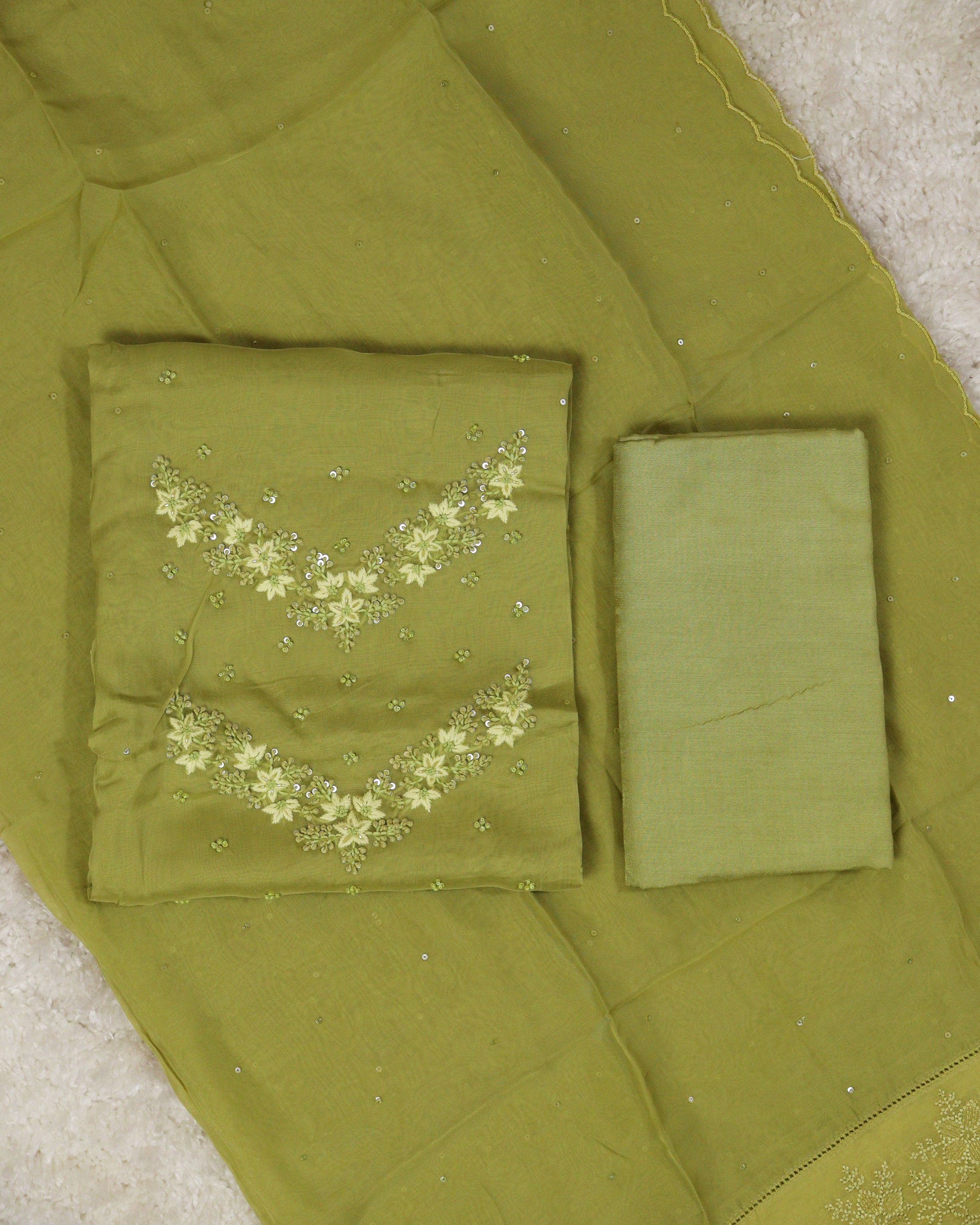 Load image into Gallery viewer, Viscose Organza Unstitched Suit-1020