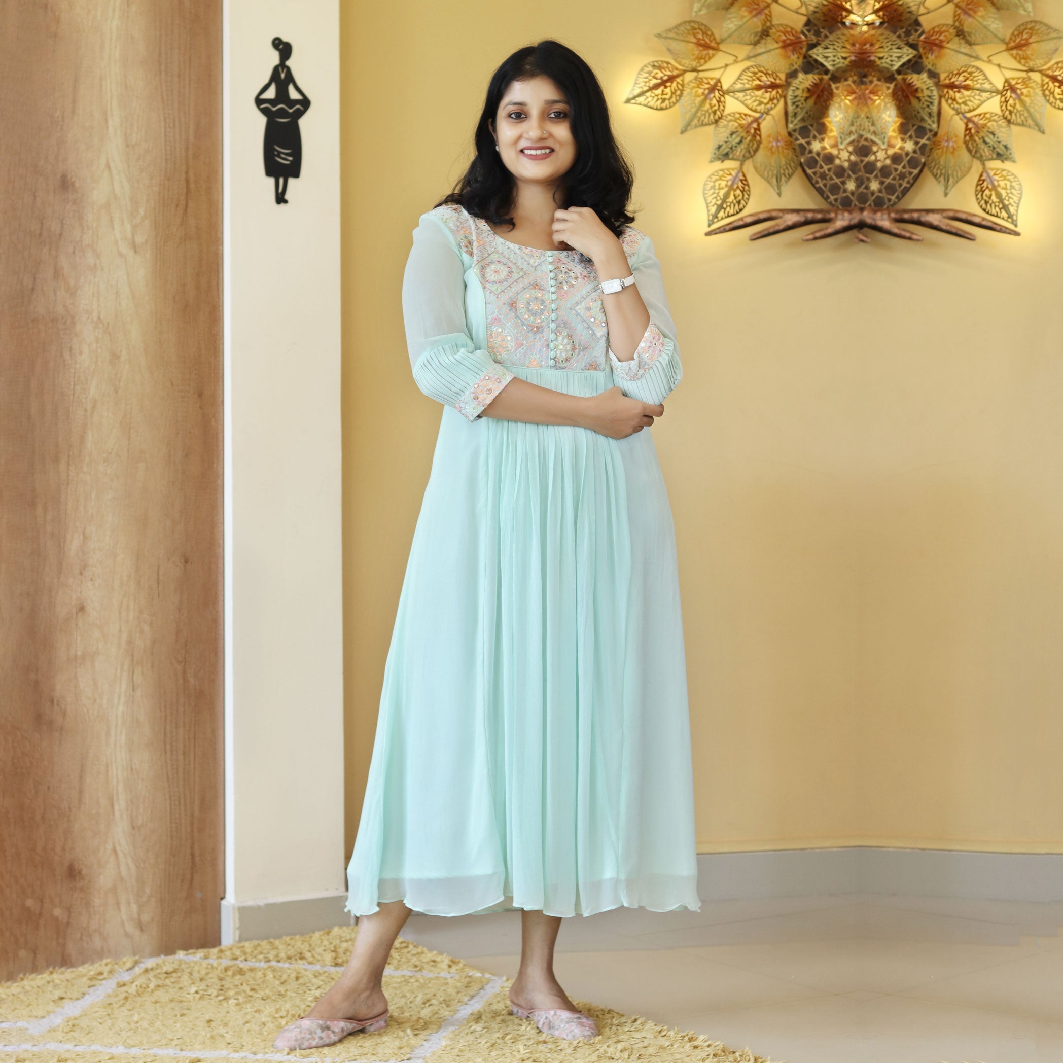 Load image into Gallery viewer, Georgette Designer Kurti-4036 (PRE-ORDER)