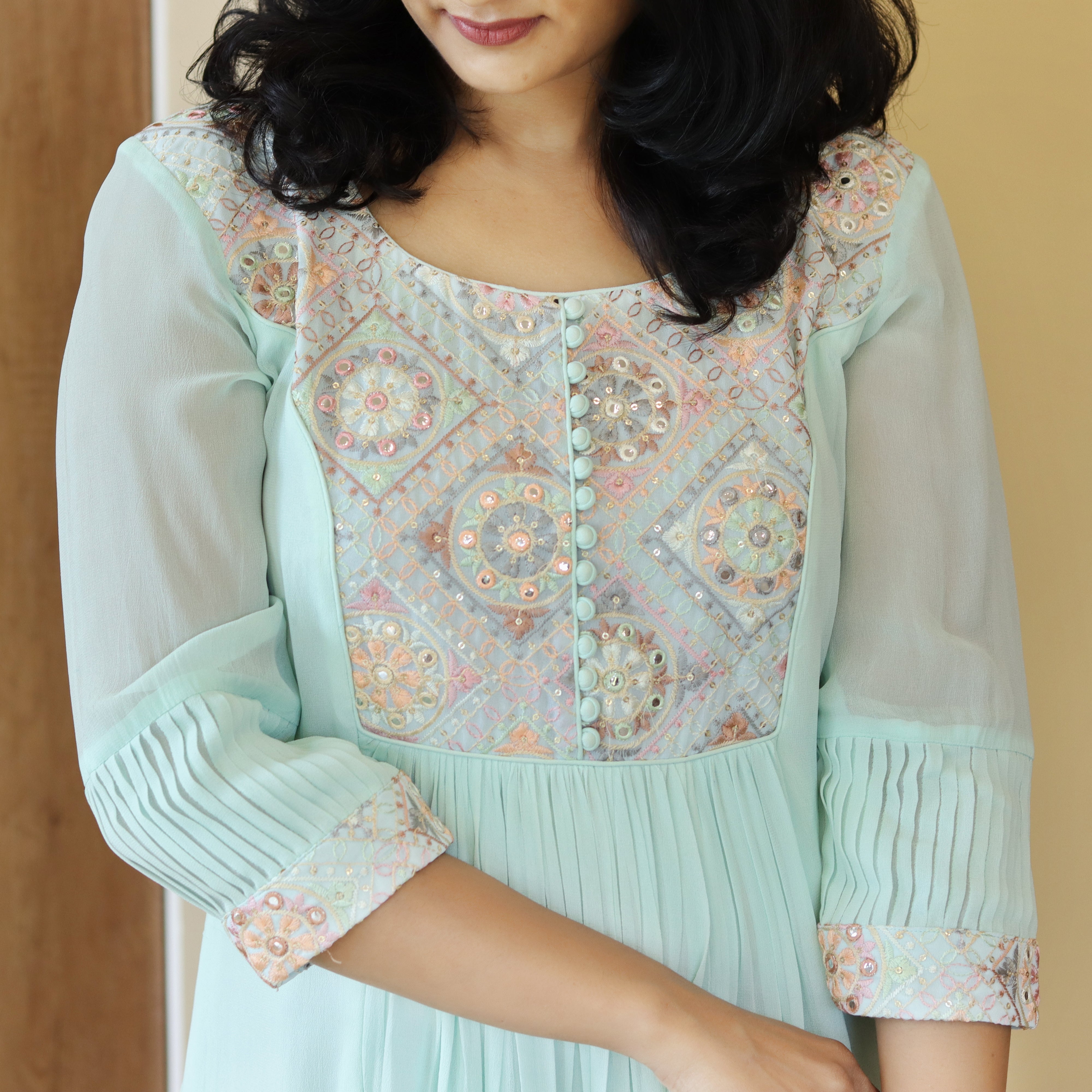 Load image into Gallery viewer, Georgette Designer Kurti-4036 (PRE-ORDER)