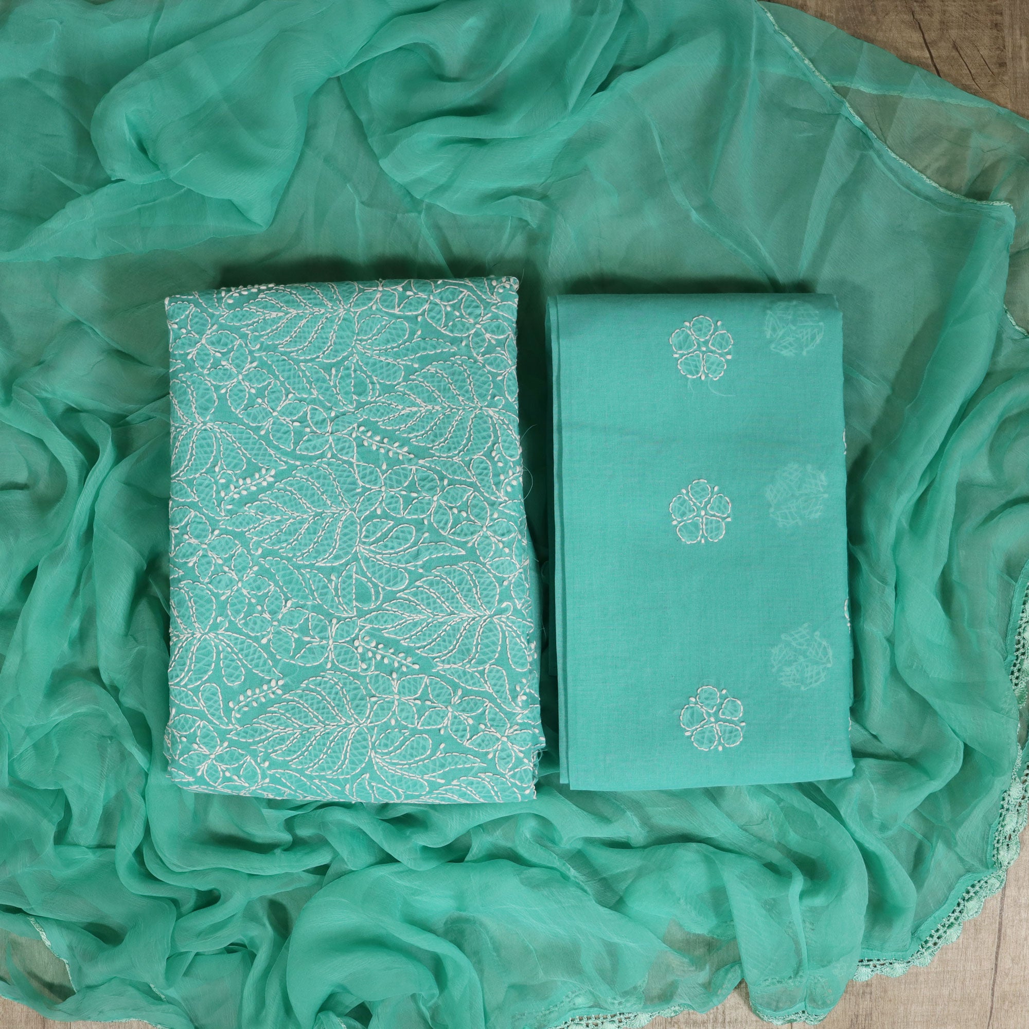 Load image into Gallery viewer, Chikankari unstitched suit-2719