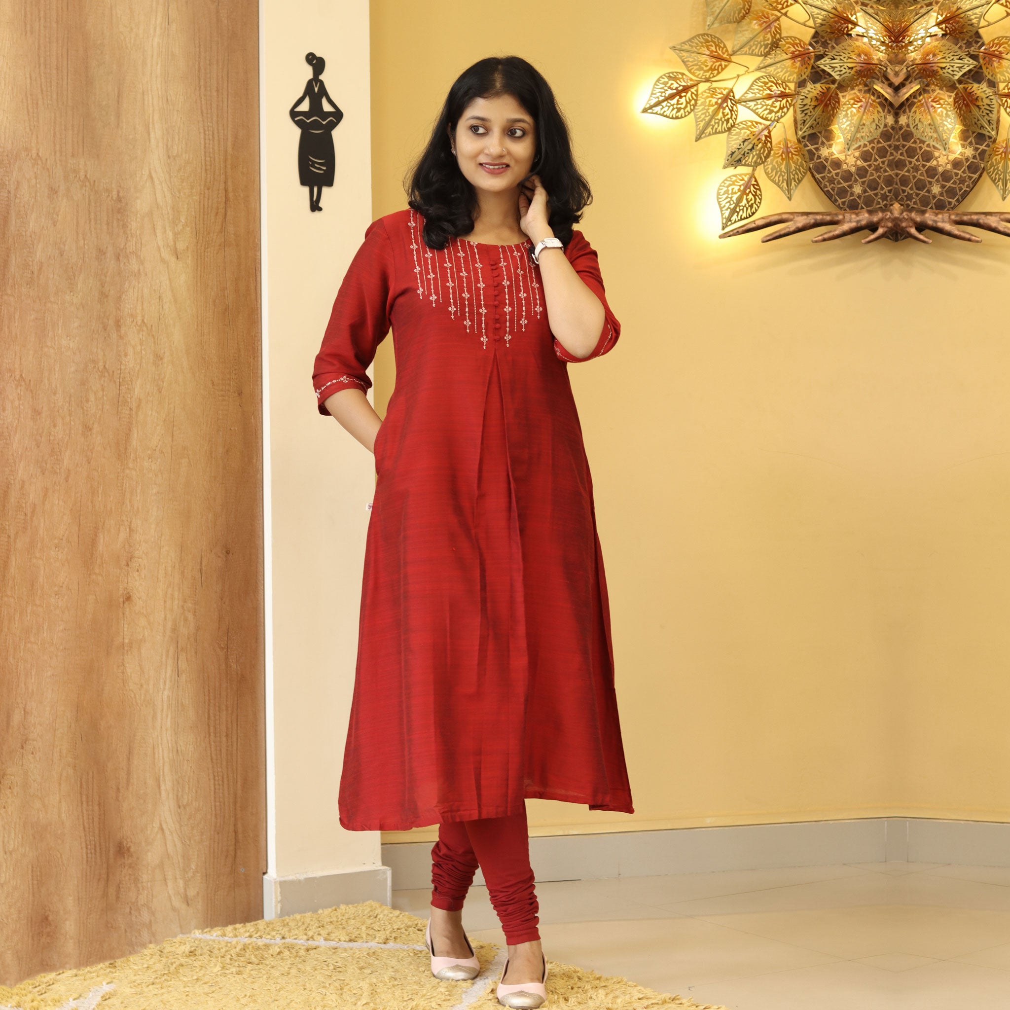 Load image into Gallery viewer, Raw Cotton Kurti-3675
