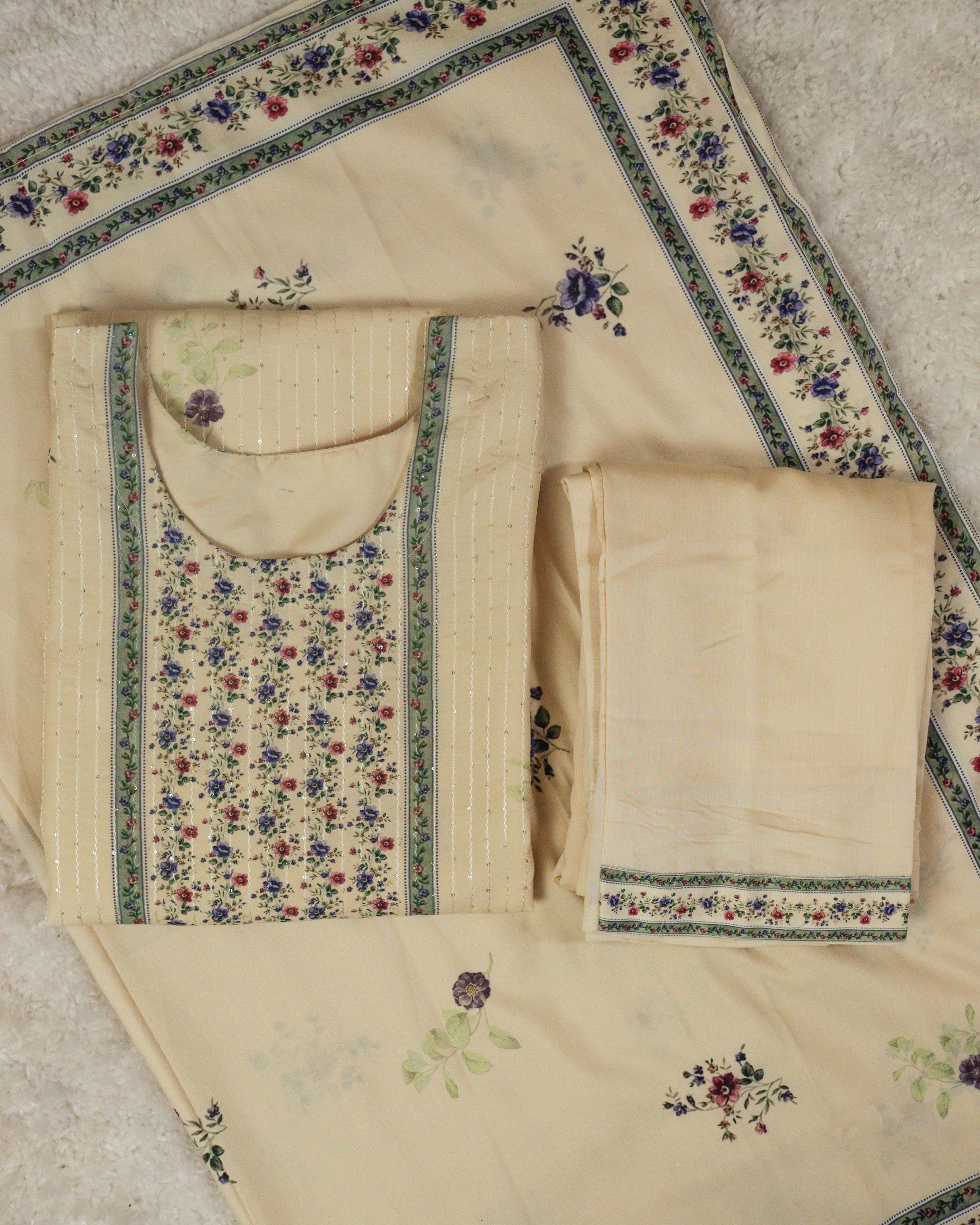 Load image into Gallery viewer, Muslin Silk Kurti Set-2225