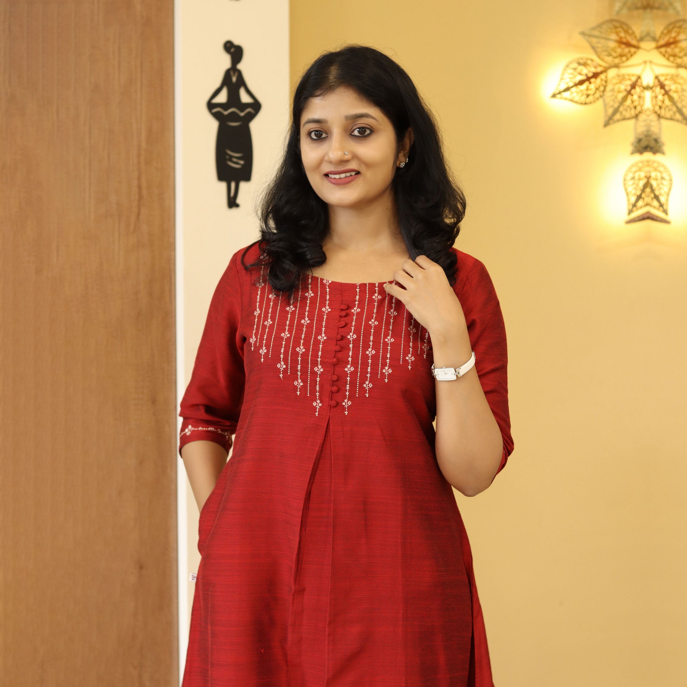 Load image into Gallery viewer, Raw Cotton Kurti-3675