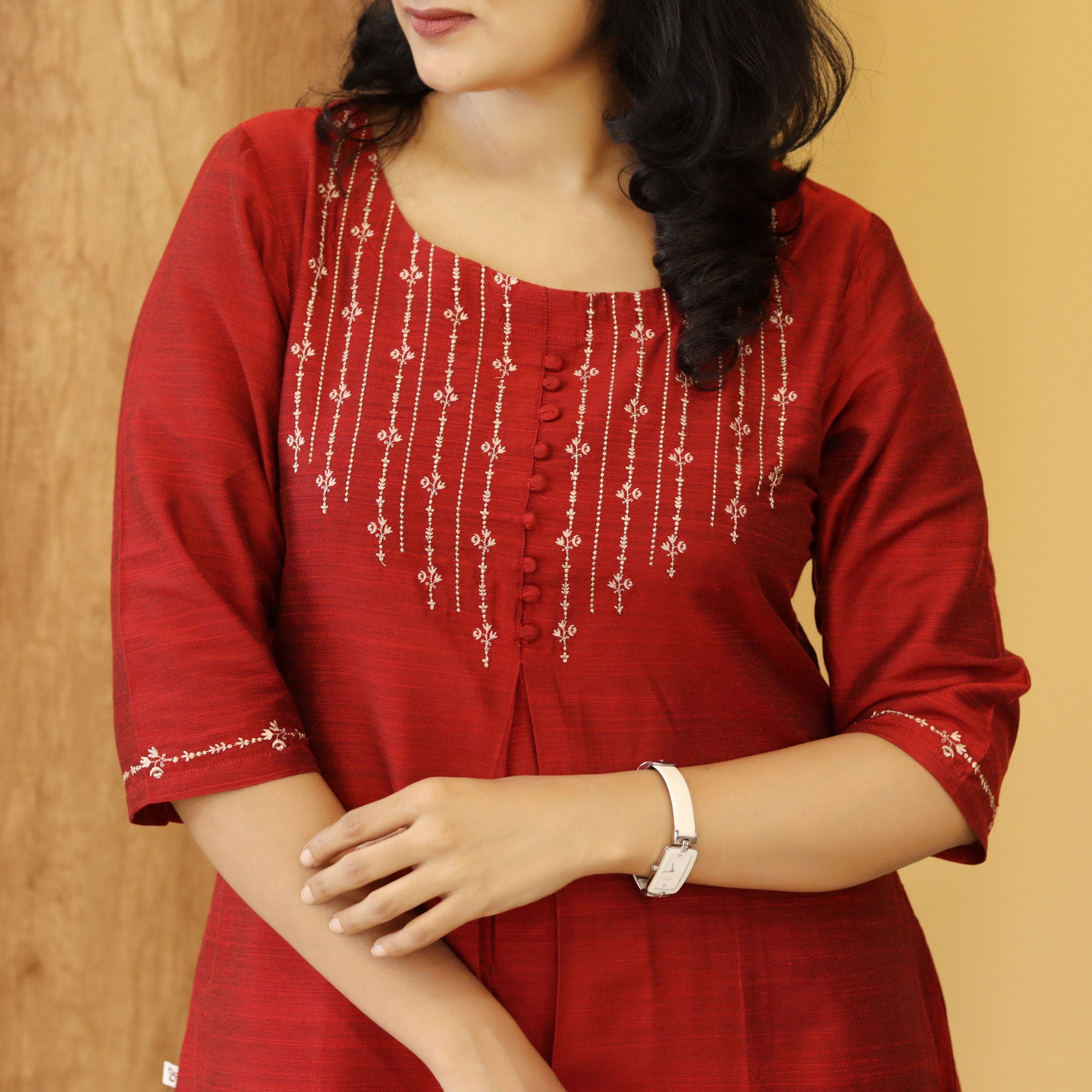 Load image into Gallery viewer, Raw Cotton Kurti-3675