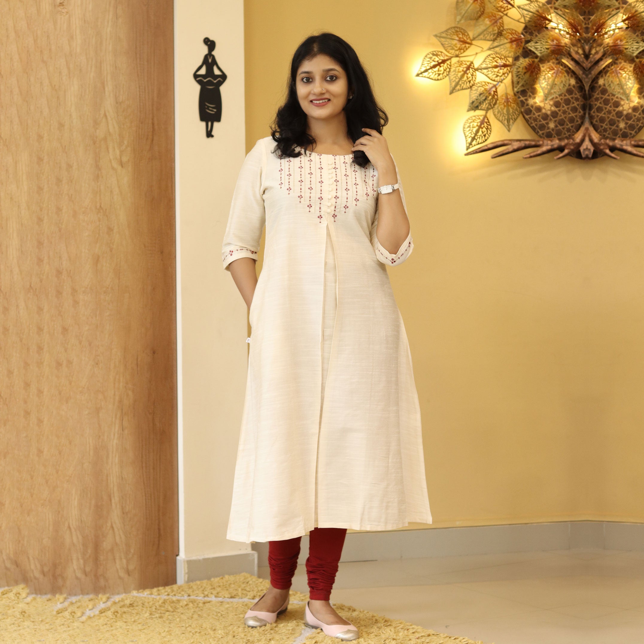 Load image into Gallery viewer, Raw Cotton Kurti-3675